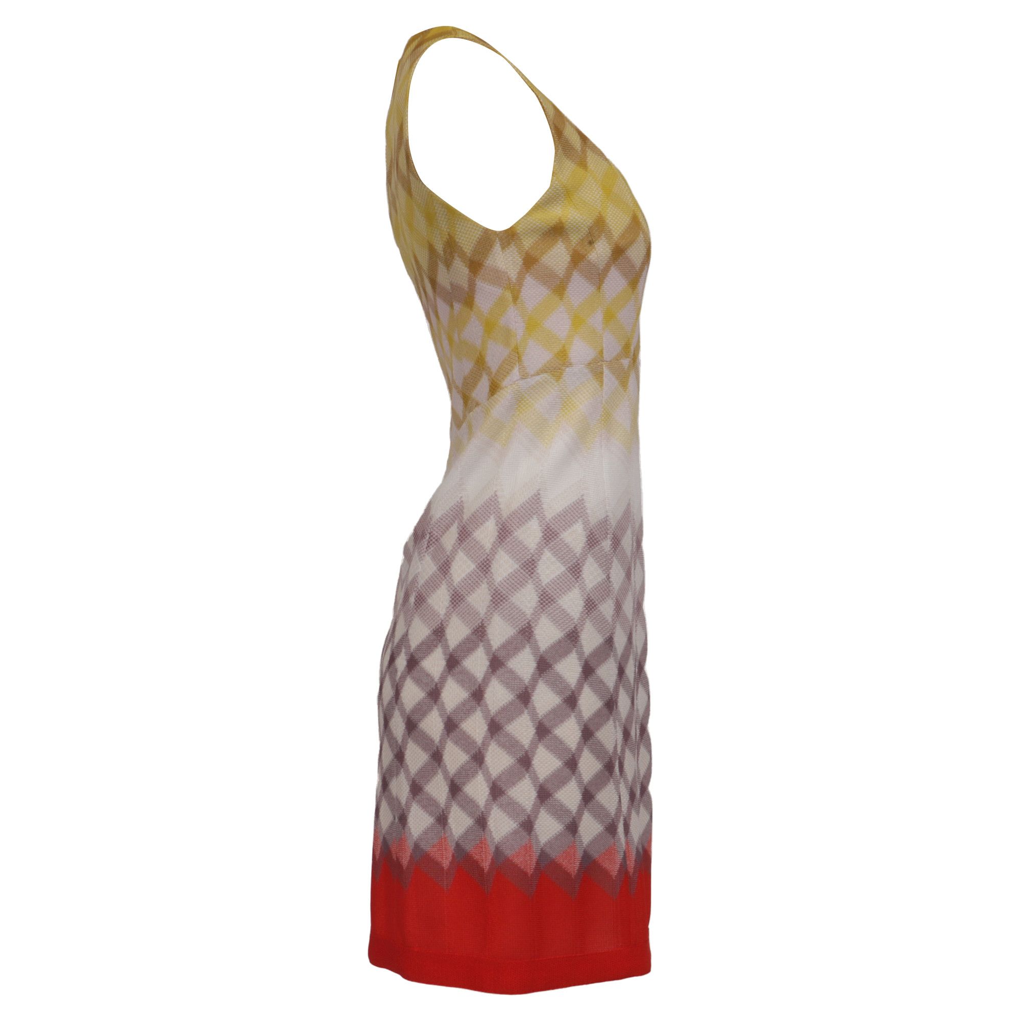 Missoni Missoni Patterned V-Neck Sleeveless Mini Dress in Multicolor Size XS / US 0-2 / IT 36-38 - 3 Thumbnail