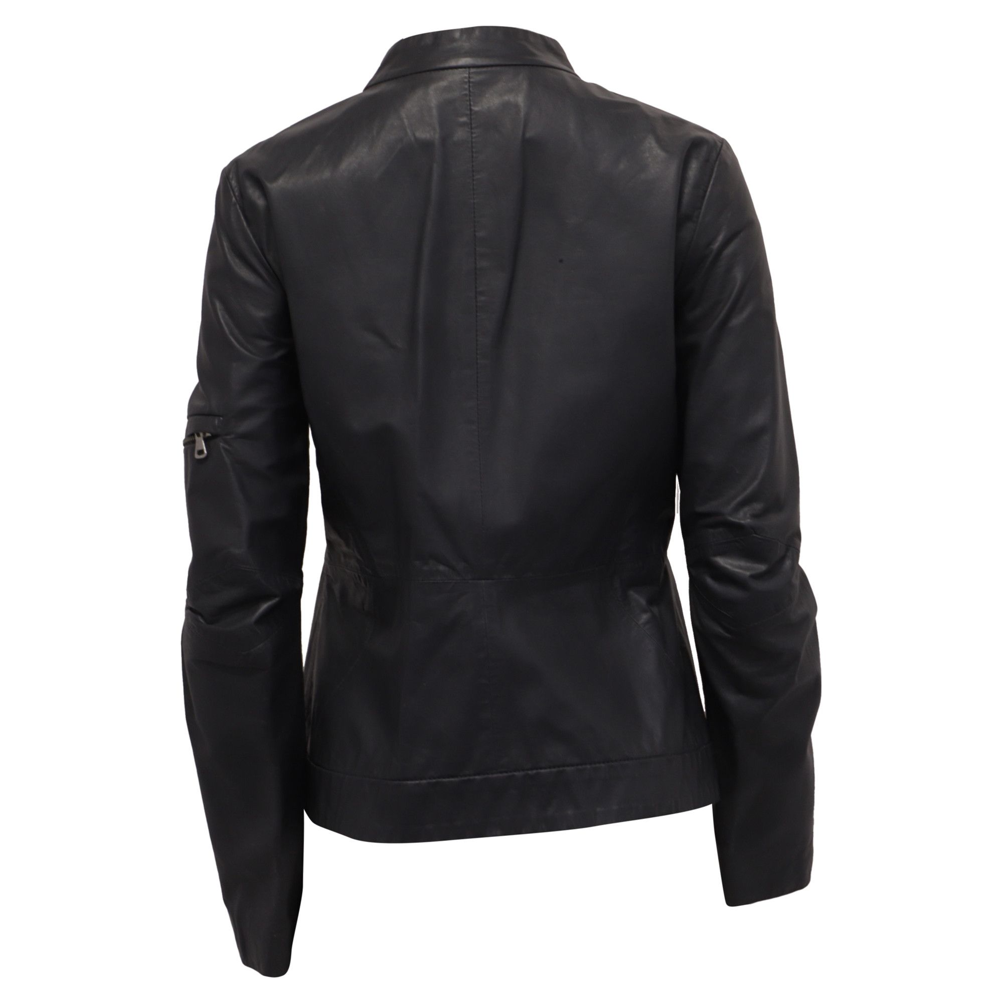 Theory Theory Hidden Zipped Biker Jacket in Grey Leather Size XXS / US 00 / IT 34 - 4 Thumbnail