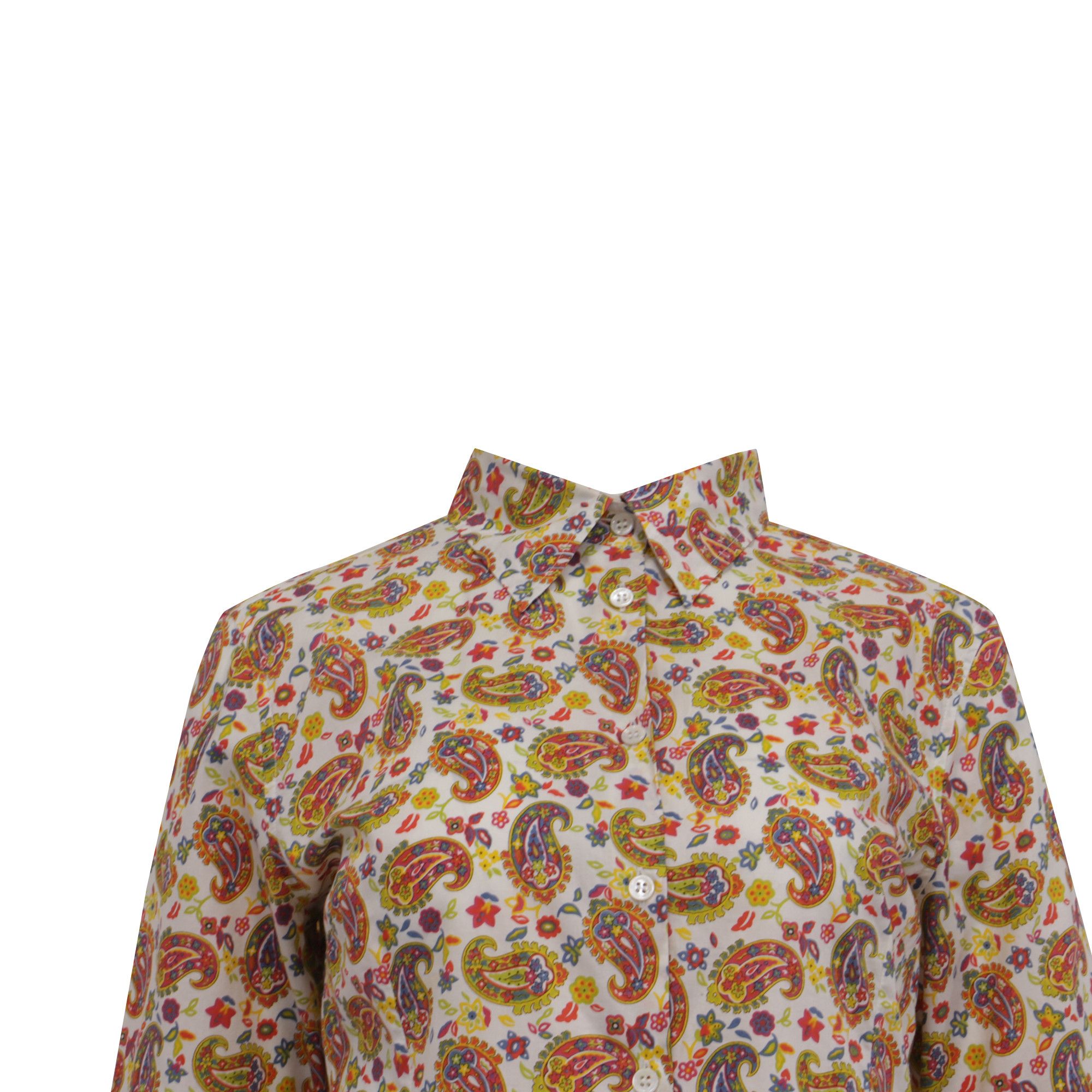 Etro Etro Paisley Print Short Sleeve Shirt in Multicolor Cotton Size XS / US 0-2 / IT 36-38 - 2 Thumbnail