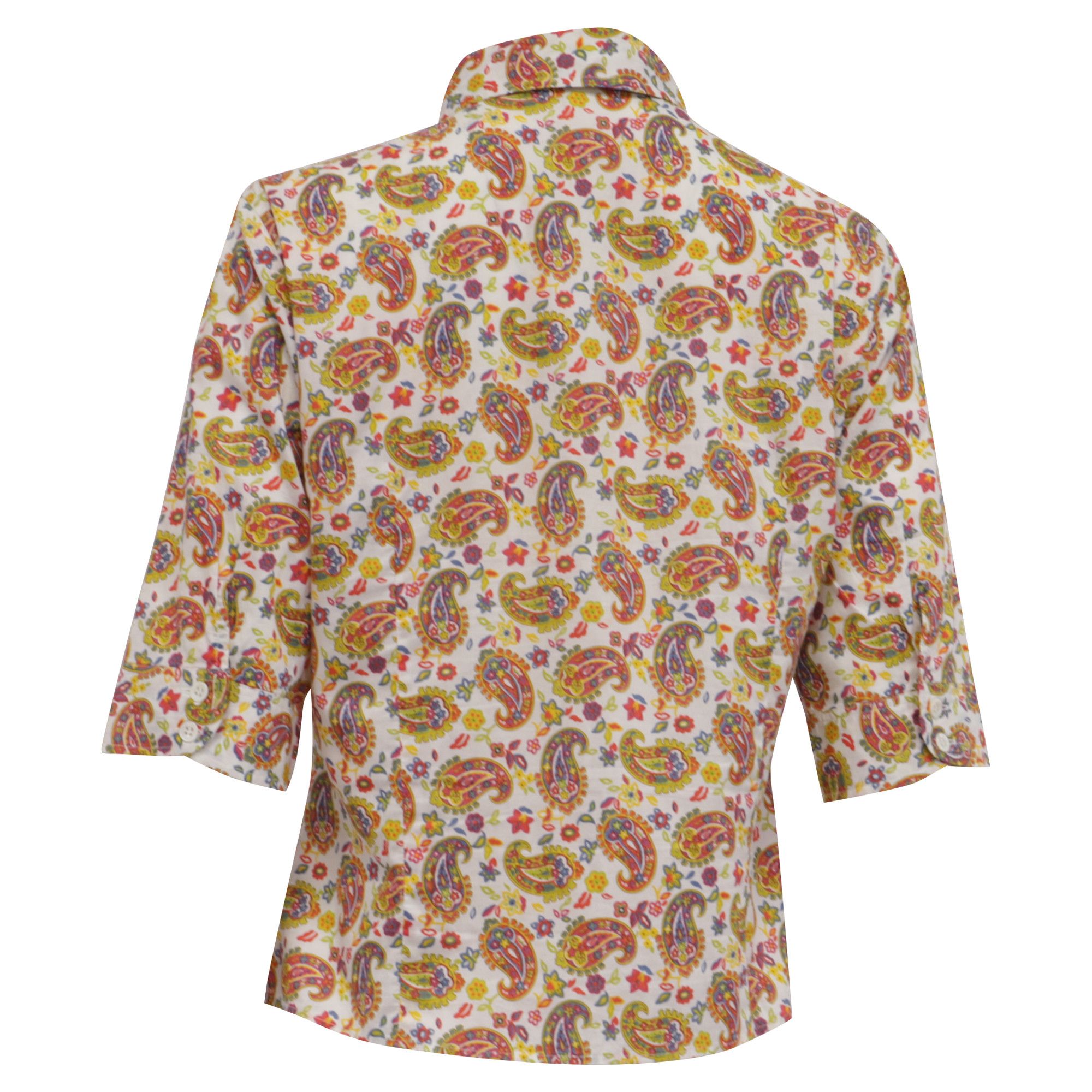 Etro Etro Paisley Print Short Sleeve Shirt in Multicolor Cotton Size XS / US 0-2 / IT 36-38 - 4 Thumbnail