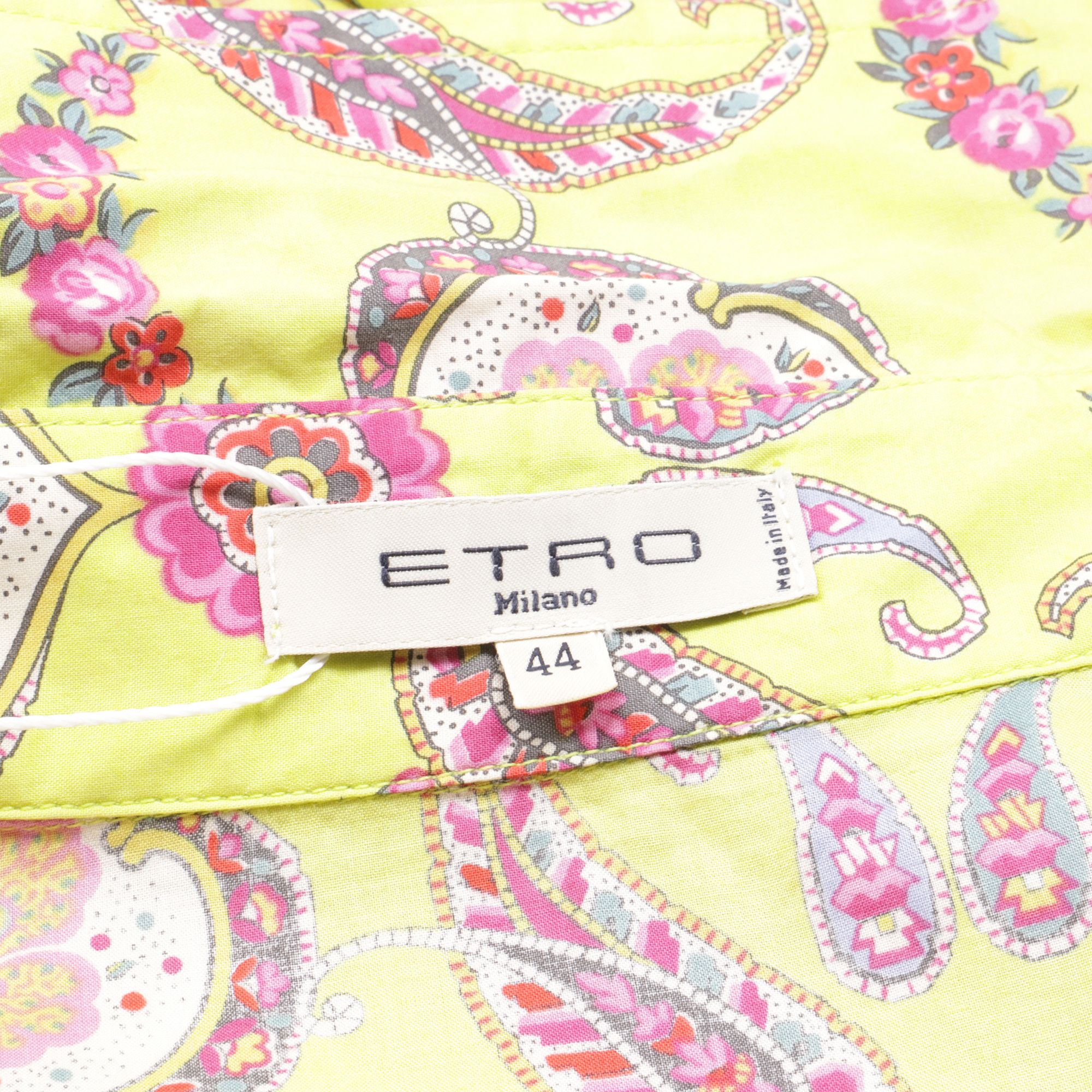 Etro Etro Printed Short Sleeve Blouse in Multicolor Cotton Size XS / US 0-2 / IT 36-38 - 5 Thumbnail