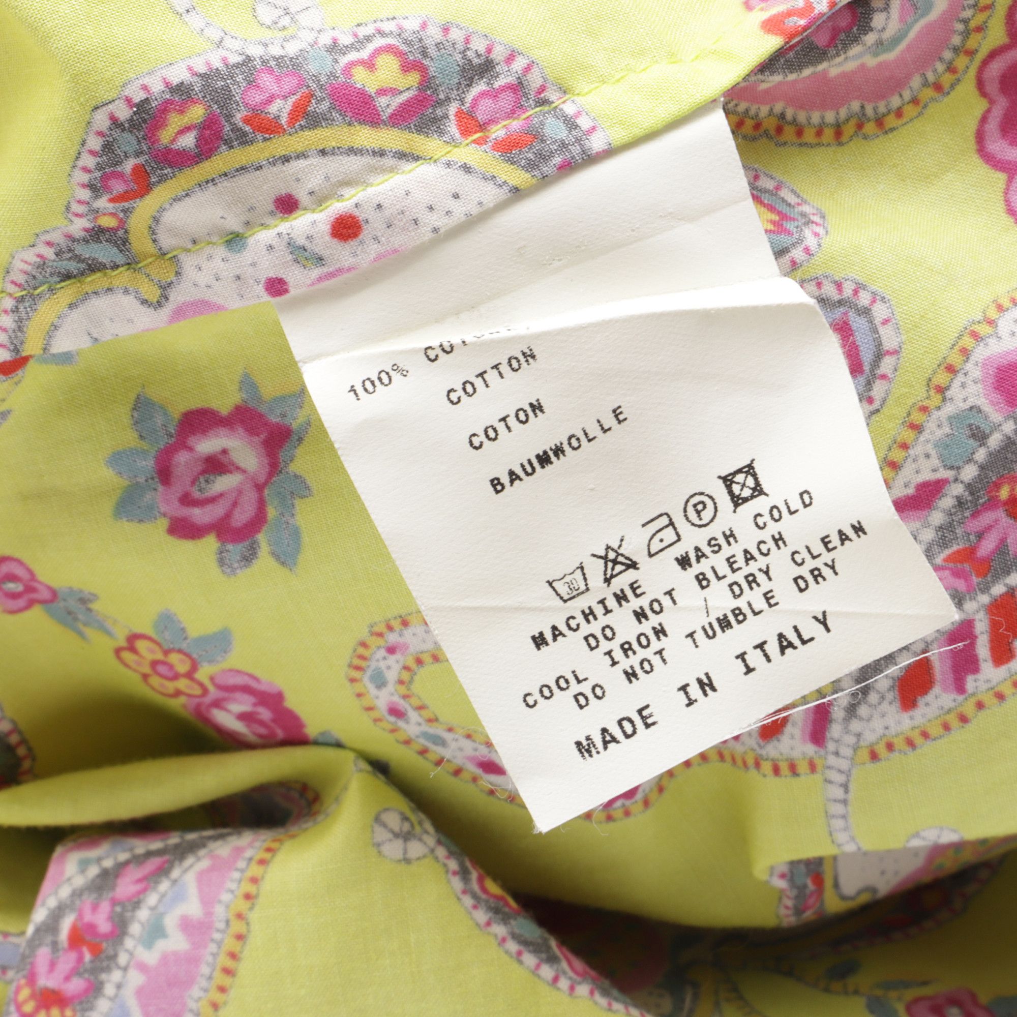 Etro Etro Printed Short Sleeve Blouse in Multicolor Cotton Size XS / US 0-2 / IT 36-38 - 6 Thumbnail
