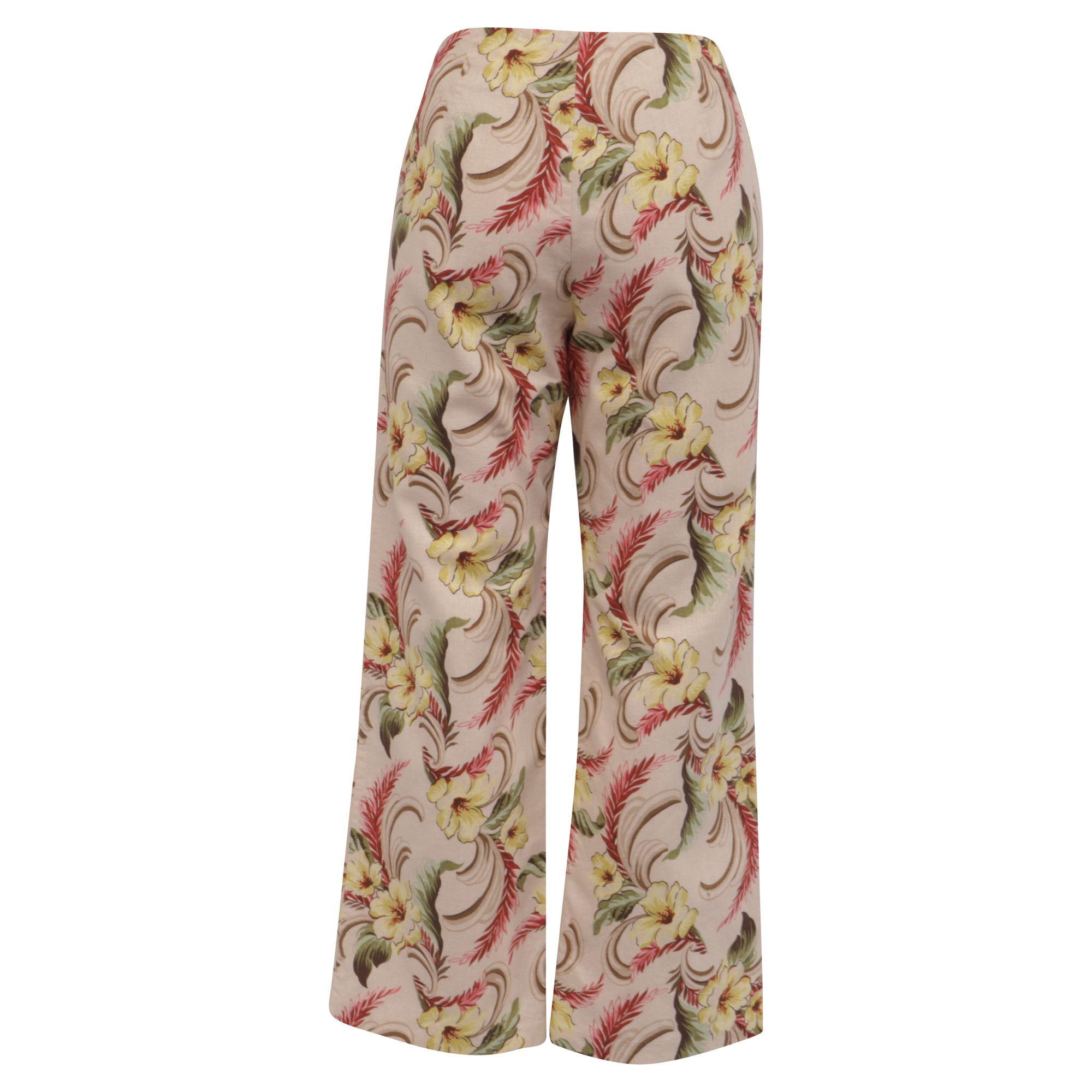 Oscar De La Renta Oscar De La Renta Floral-Print Wide-Leg Trousers in Multicol Size 25" / US 0 / IT 36 - 3 Thumbnail