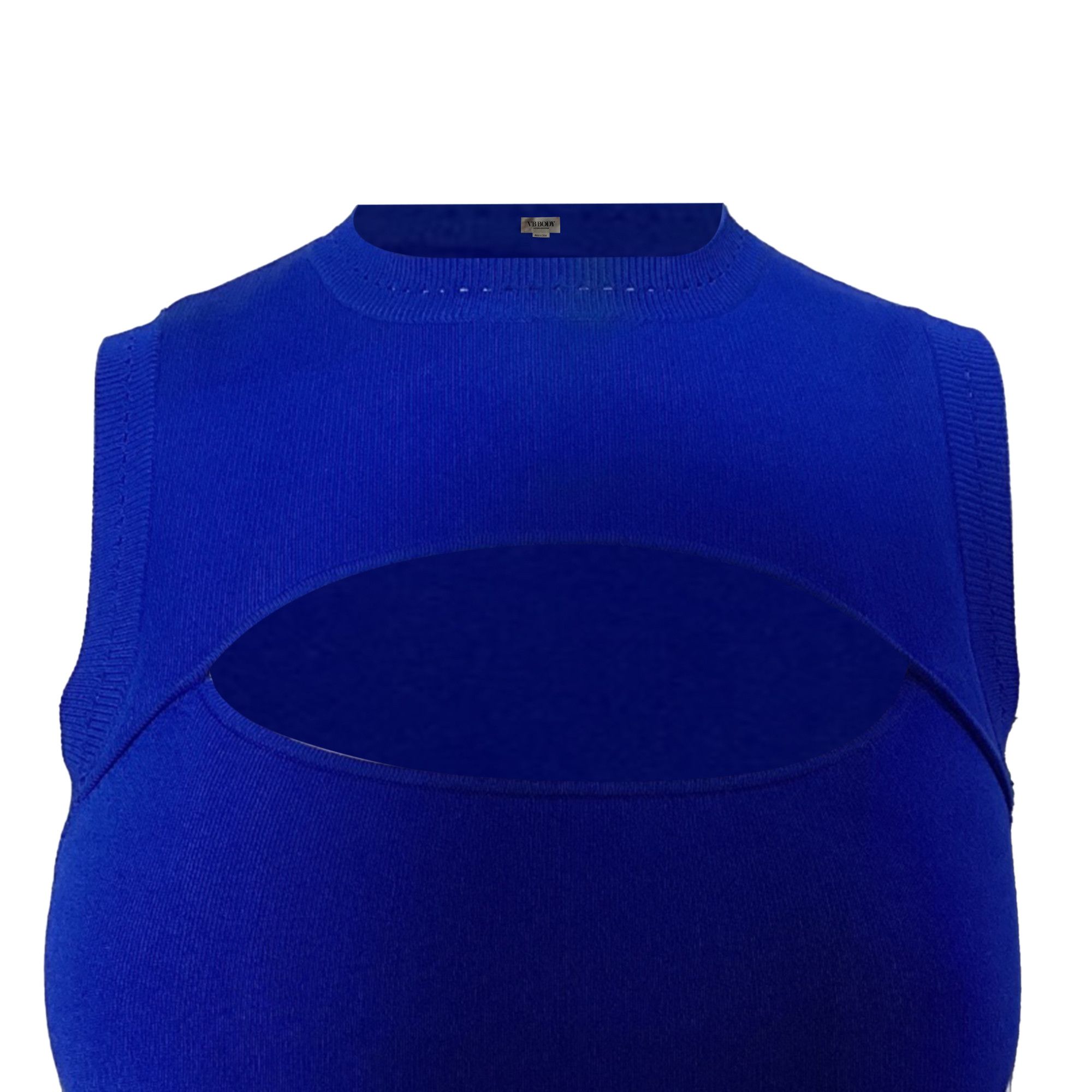 Victoria Beckham Victoria Beckham VB Body Cutout Stretch-Knit Midi Dress In B Size XS / US 0-2 / IT 36-38 - 2 Thumbnail