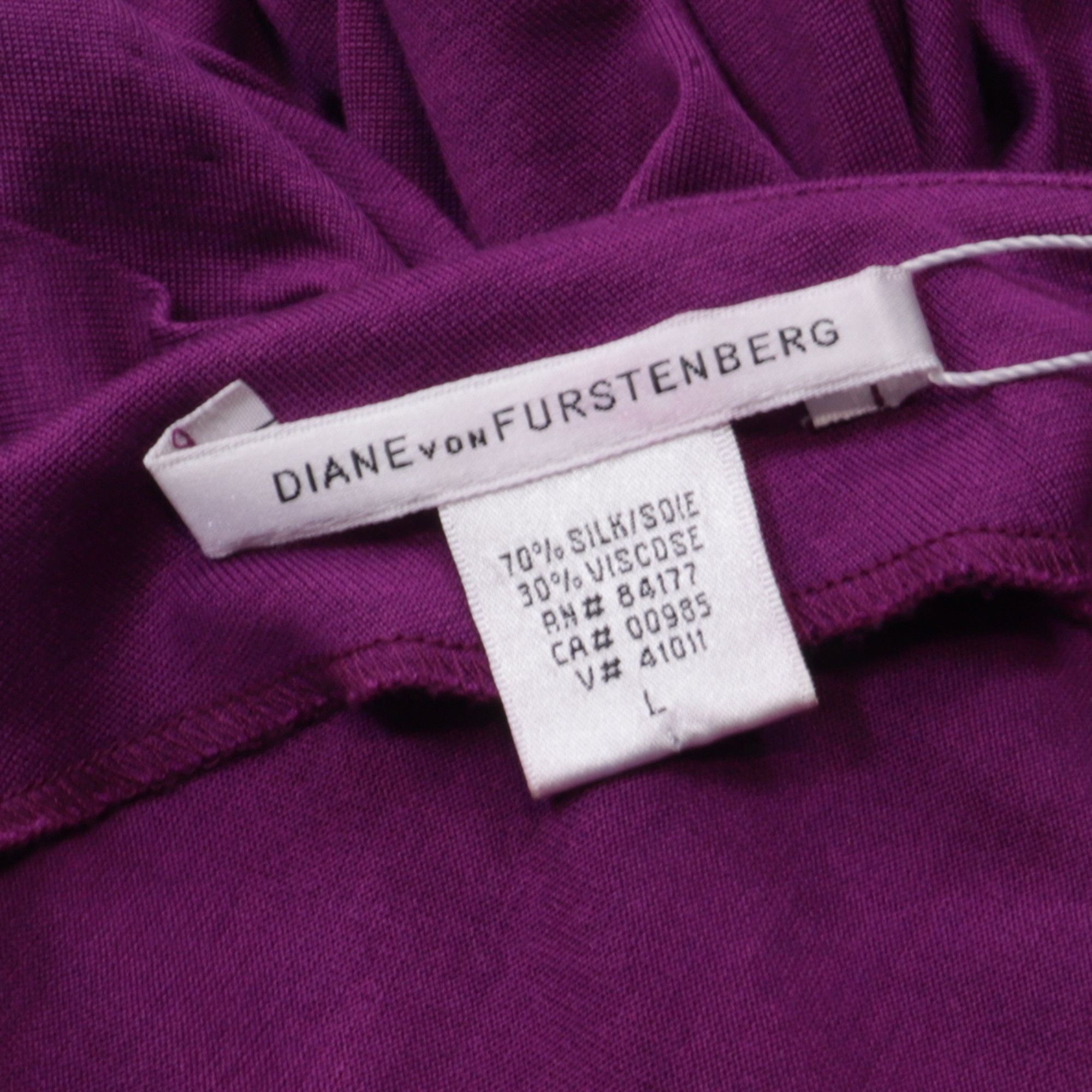 Diane von Furstenberg Diane Von Furstenberg One-Shoulder Blouse in Purple Silk Size XS / US 0-2 / IT 36-38 - 5 Thumbnail