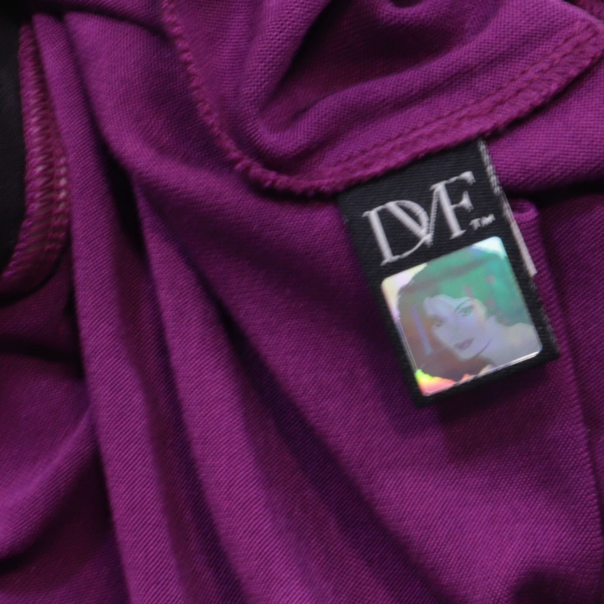 Diane von Furstenberg Diane Von Furstenberg One-Shoulder Blouse in Purple Silk Size XS / US 0-2 / IT 36-38 - 7 Thumbnail