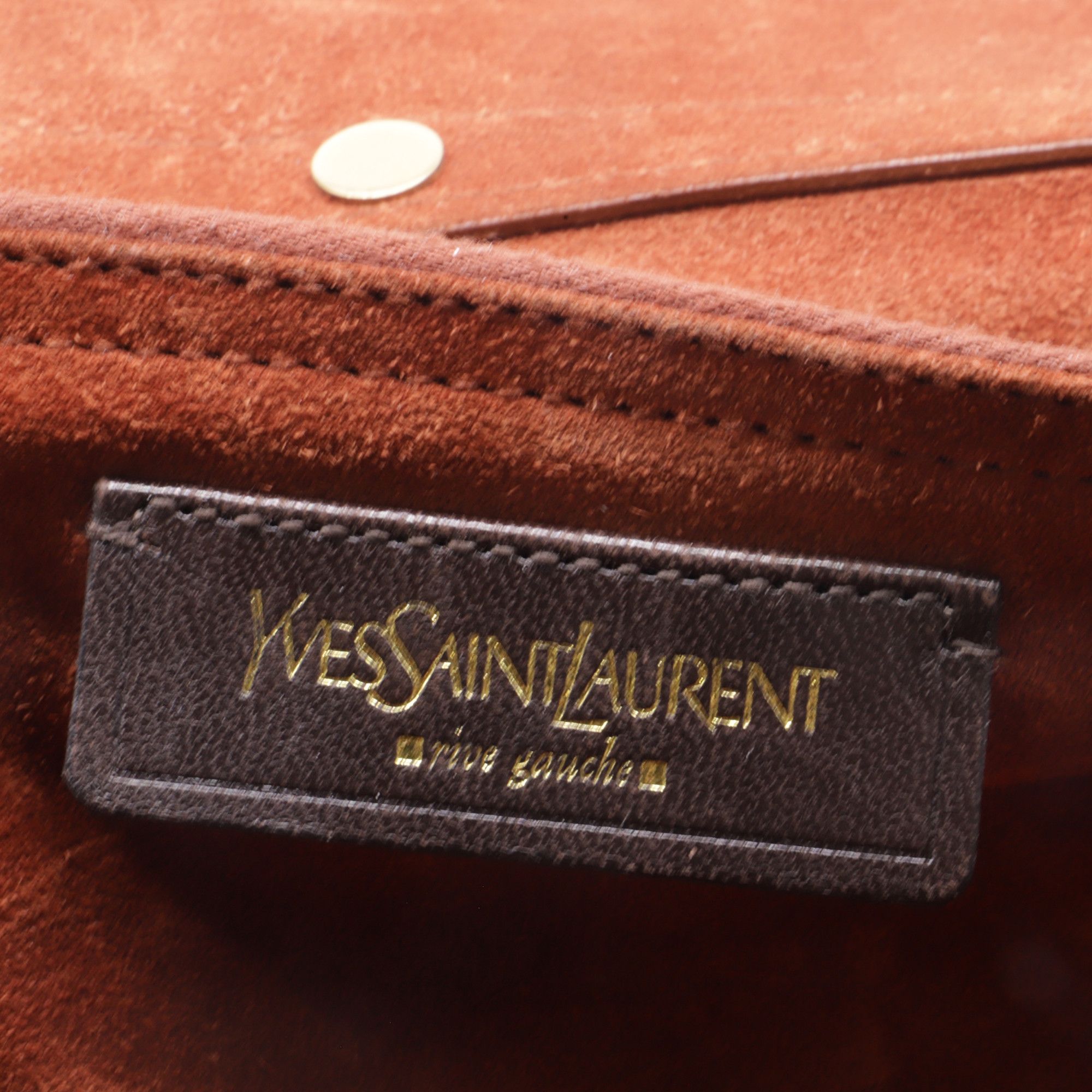 Saint Laurent Paris Saint Laurent Large Muse Two Croc-Embossed Handbag in Brown Size ONE SIZE - 8 Thumbnail
