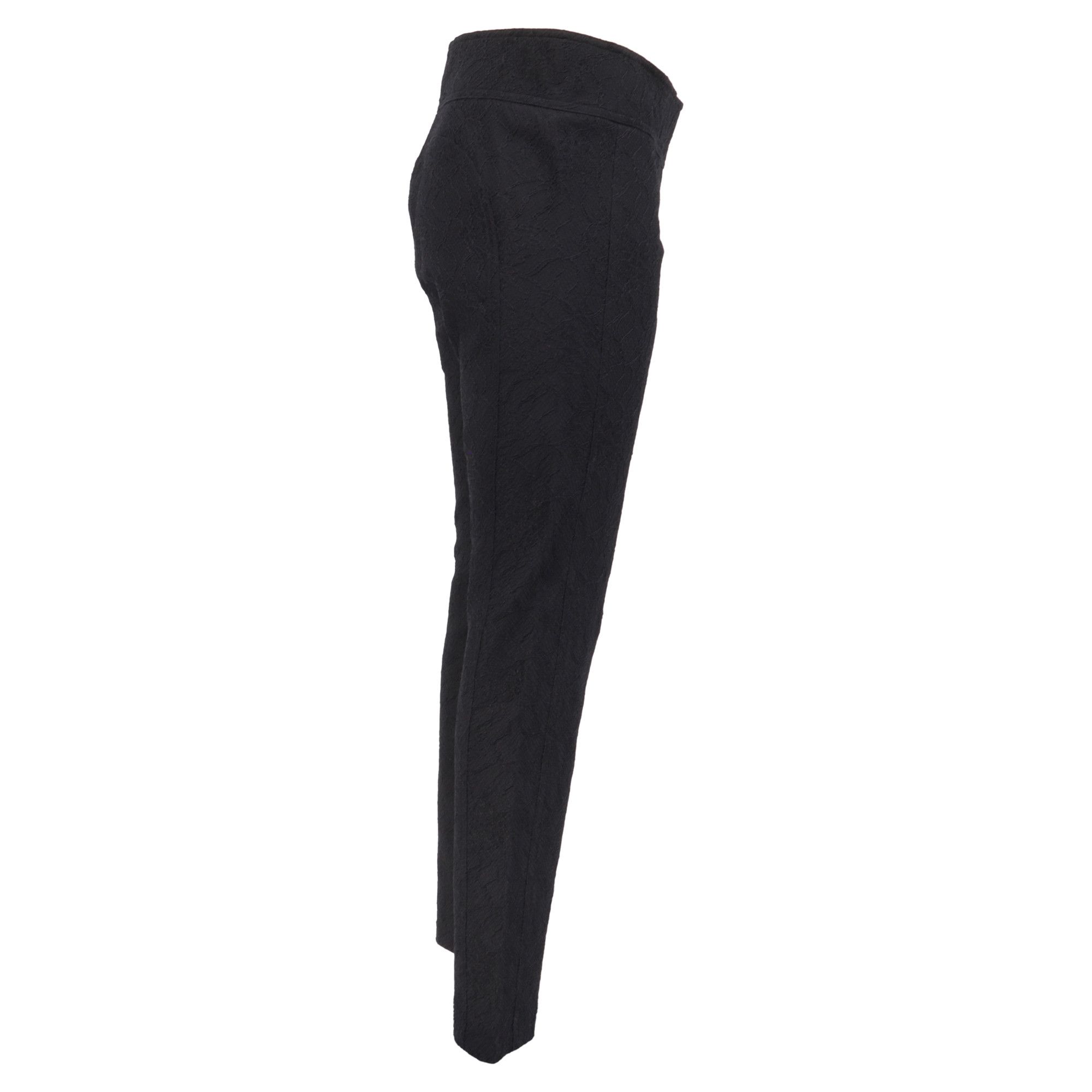 Diane von Furstenberg Diane Von Furstenberg Lace Detailed Slim-Fit Trousers in Bla Size 26" / US 2 / IT 38 - 2 Thumbnail
