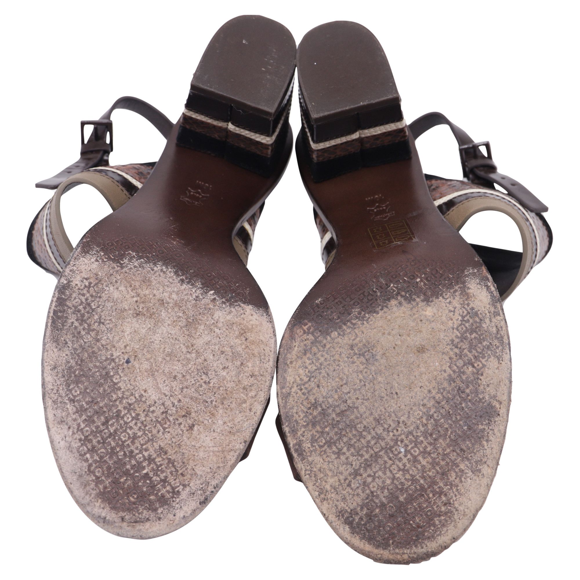 Tory Burch Tory Burch Edina 100 Sandals in Brown Leather Size US 11 / IT 41 - 7 Thumbnail