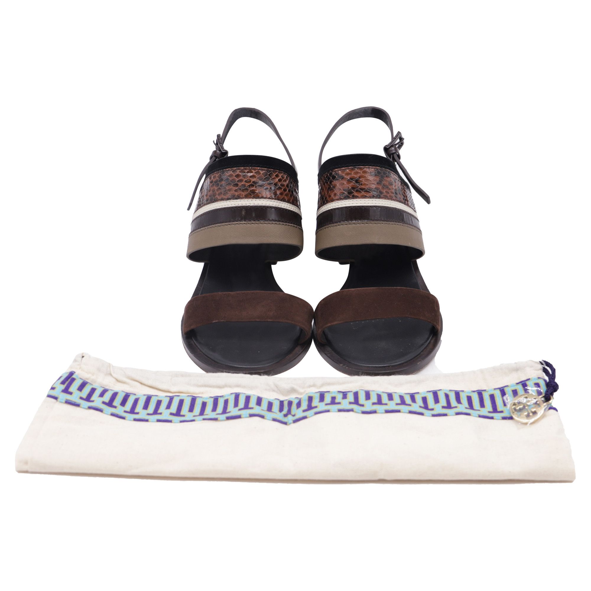 Tory Burch Tory Burch Edina 100 Sandals in Brown Leather Size US 11 / IT 41 - 6 Thumbnail