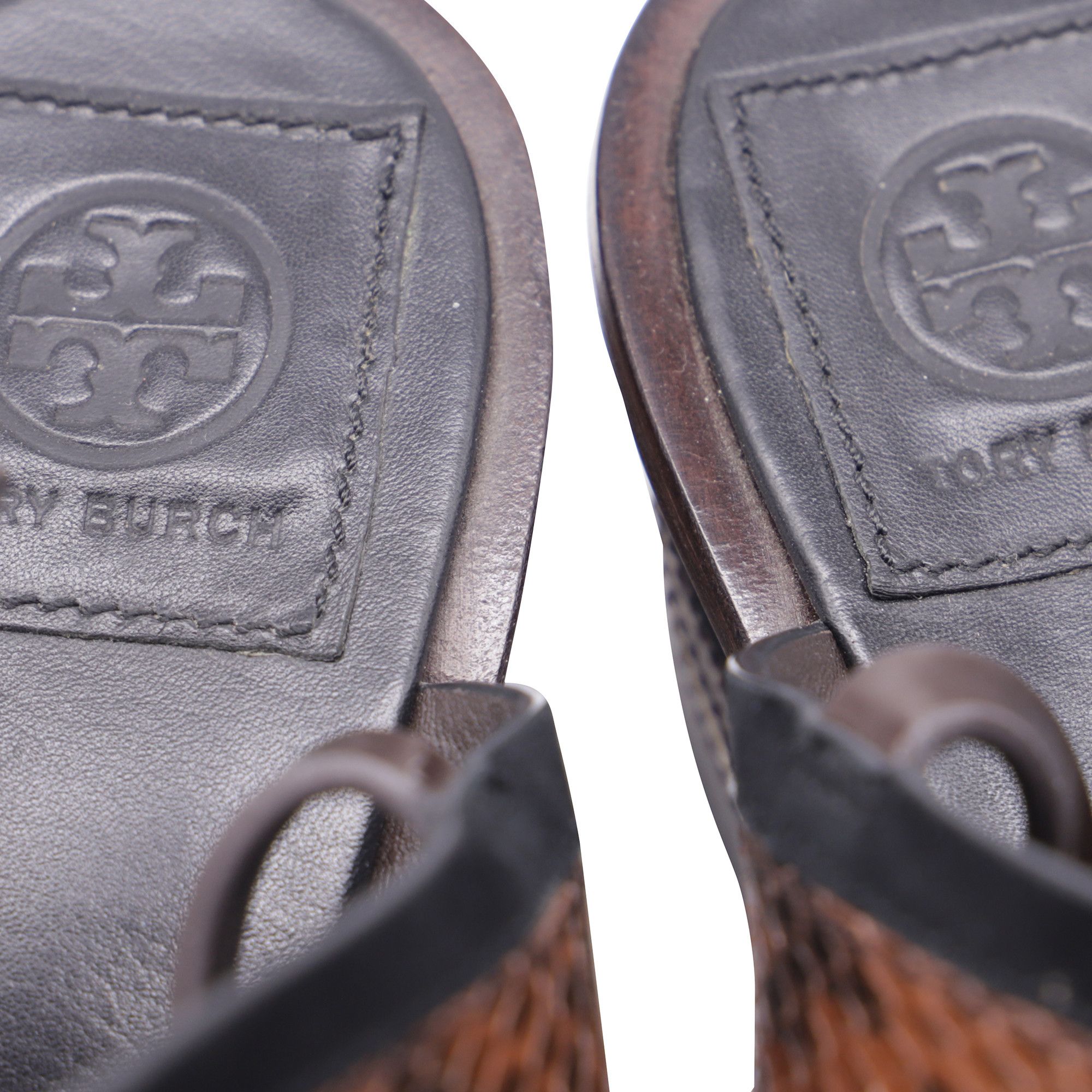 Tory Burch Tory Burch Edina 100 Sandals in Brown Leather Size US 11 / IT 41 - 9 Thumbnail