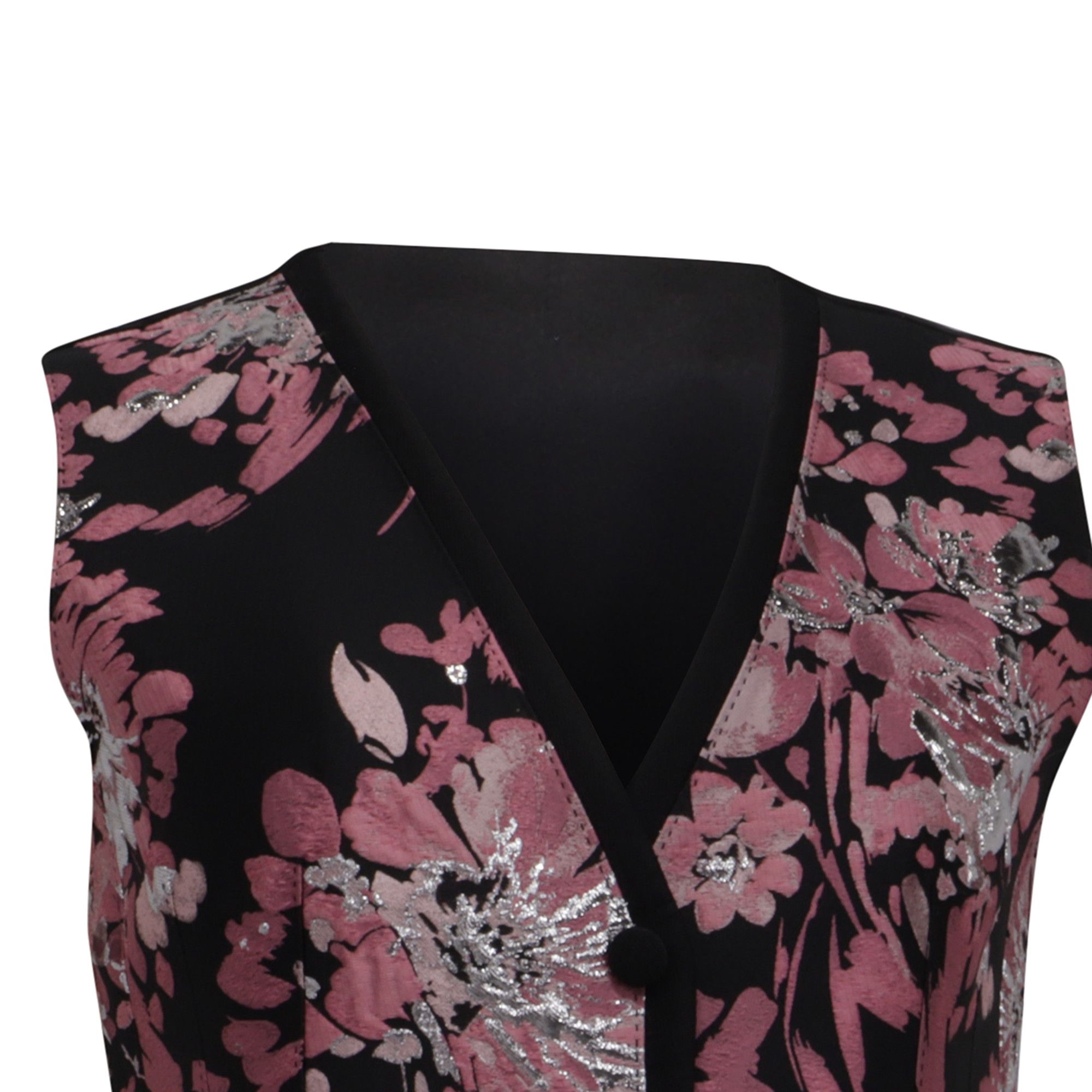 Dolce & Gabbana Dolce & Gabbana Floral Brocade Waistcoat Vest in Pink and Bl Size M / US 6-8 / IT 42-44 - 2 Thumbnail