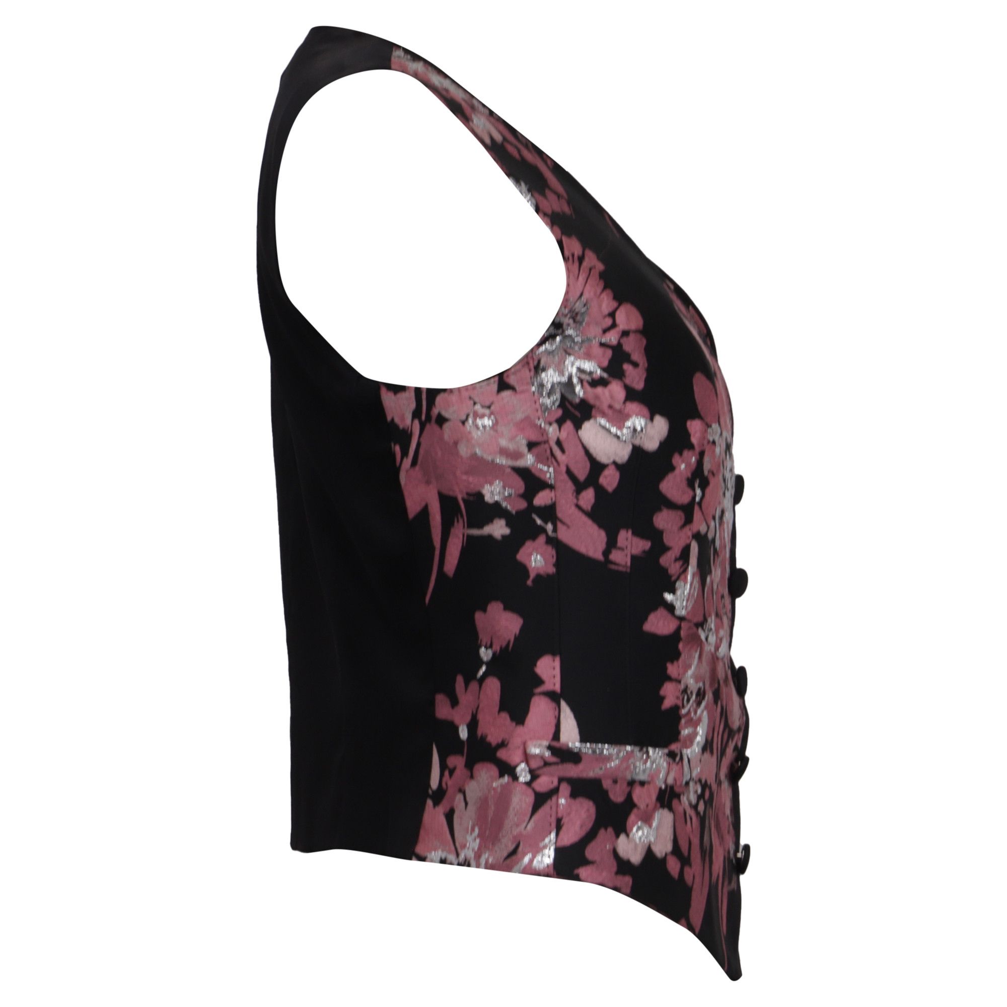 Dolce & Gabbana Dolce & Gabbana Floral Brocade Waistcoat Vest in Pink and Bl Size M / US 6-8 / IT 42-44 - 3 Thumbnail