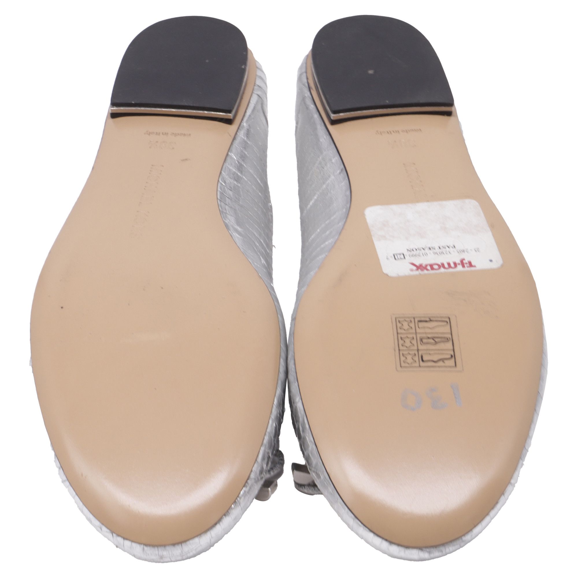Michael Kors Michael Kors Bow Embellished Ballet Flats in Metallic Silve Size US 8.5 / IT 38.5 - 7 Thumbnail