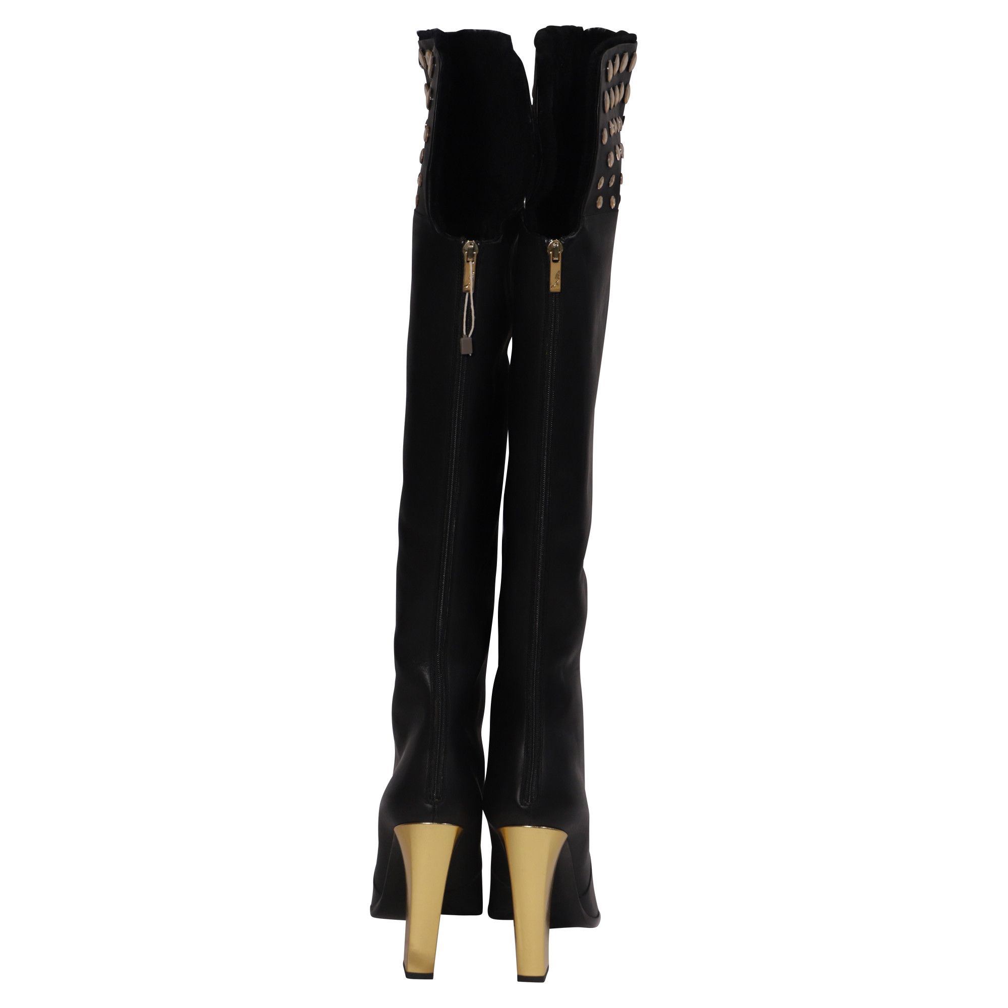 Rene Caovilla Rene Caovilla Over-the-Knee Boots in Black Leather Size US 10 / IT 40 - 4 Thumbnail
