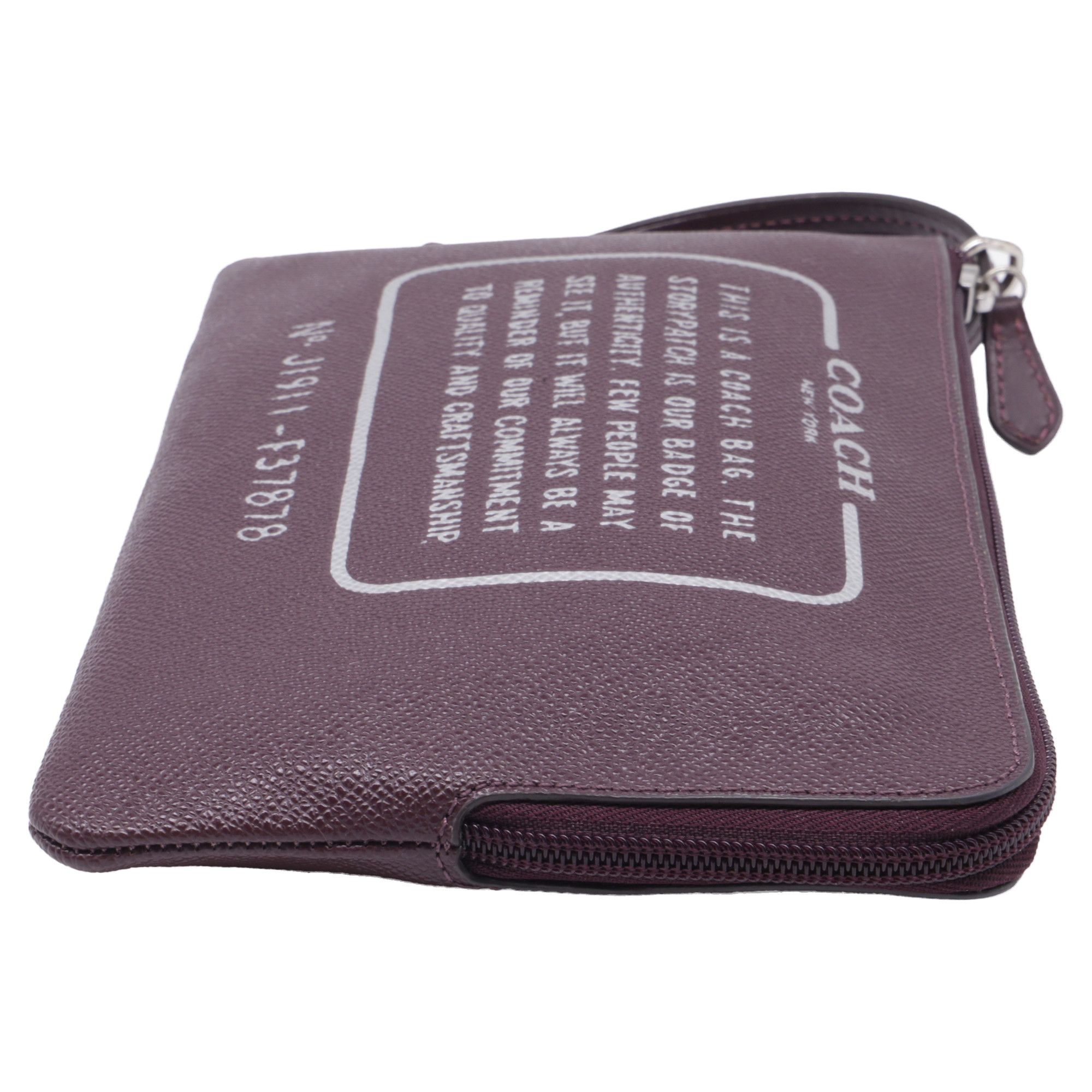 Coach Coach Wrislet Pouch in Burgundy Leather Size ONE SIZE - 4 Thumbnail