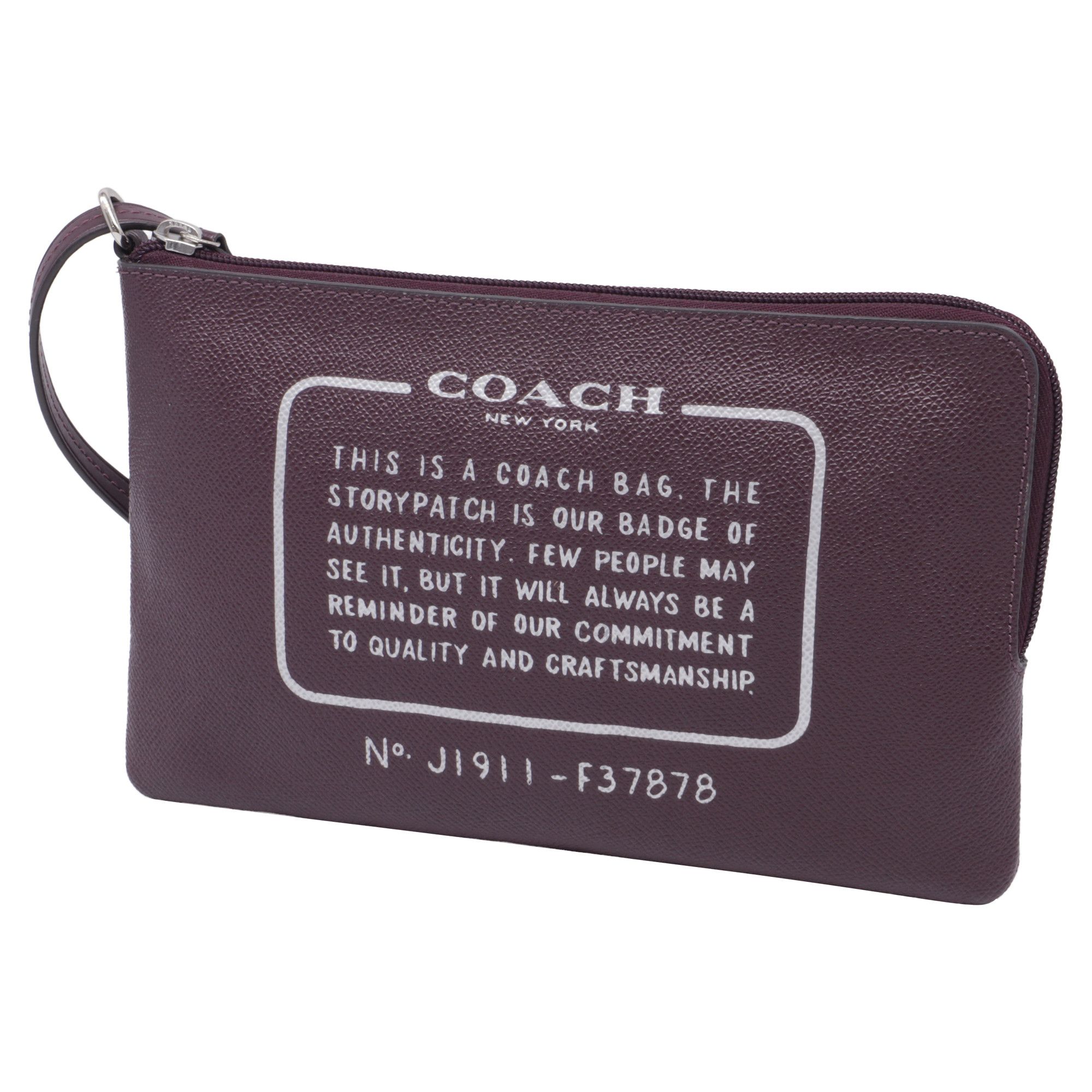 Coach Coach Wrislet Pouch in Burgundy Leather Size ONE SIZE - 2 Thumbnail