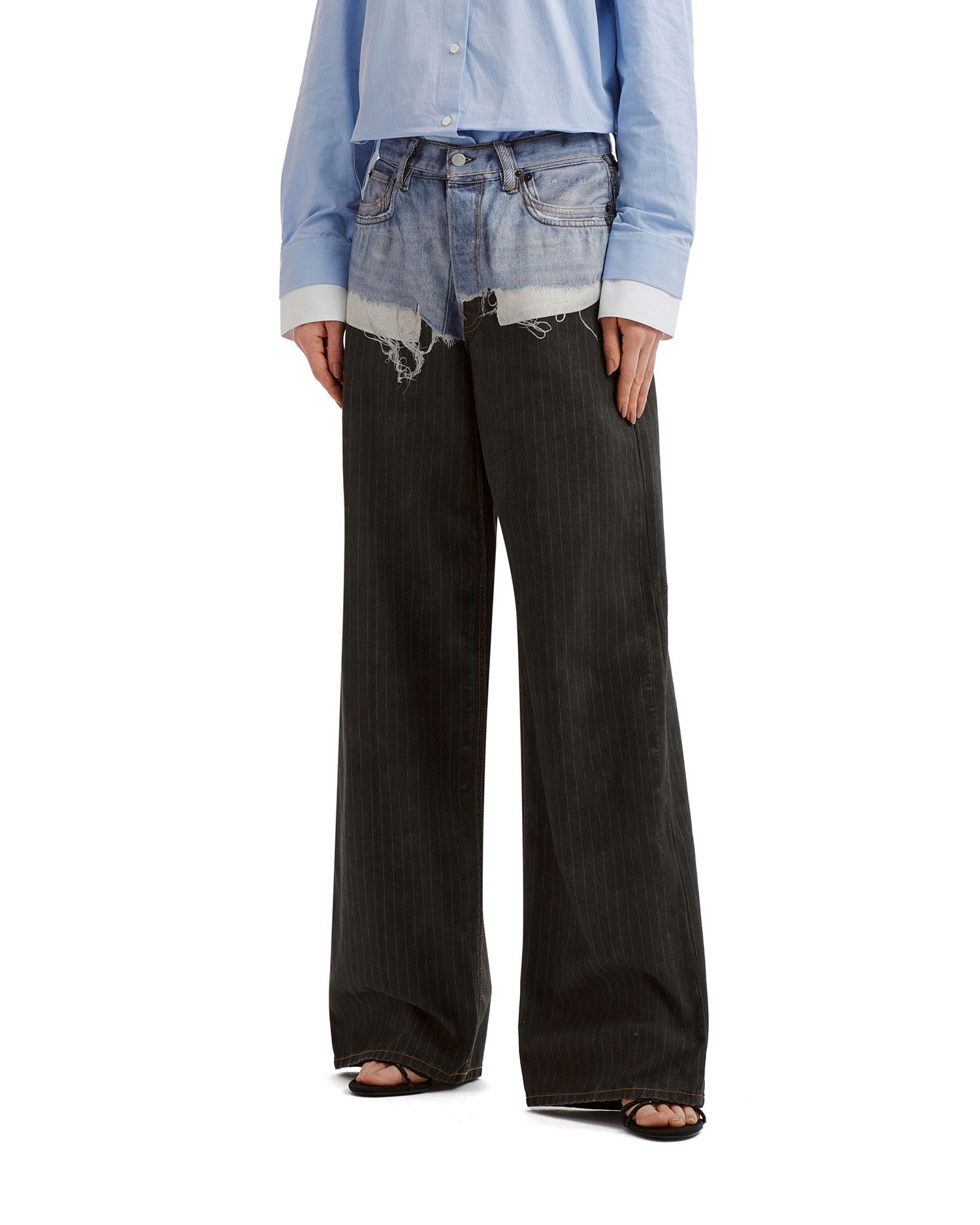 Acne Studios Acne Studios Denim Spliced Stripe Casual Pants Size 24" / US 00 / IT 34 - 3 Thumbnail
