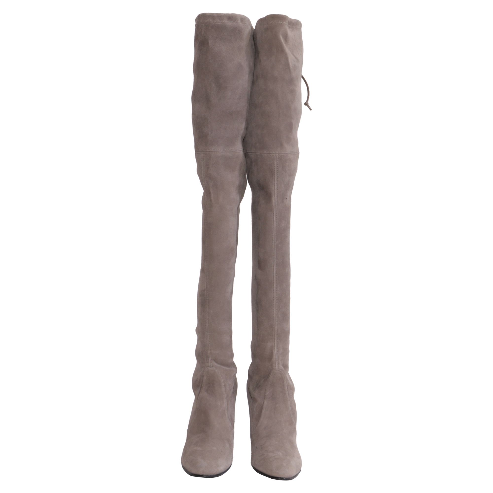 Stuart Weitzman Stuart Weitzman Highland Over-The-Knee Boots in Grey Suede Size US 8 / IT 38 - 2 Thumbnail