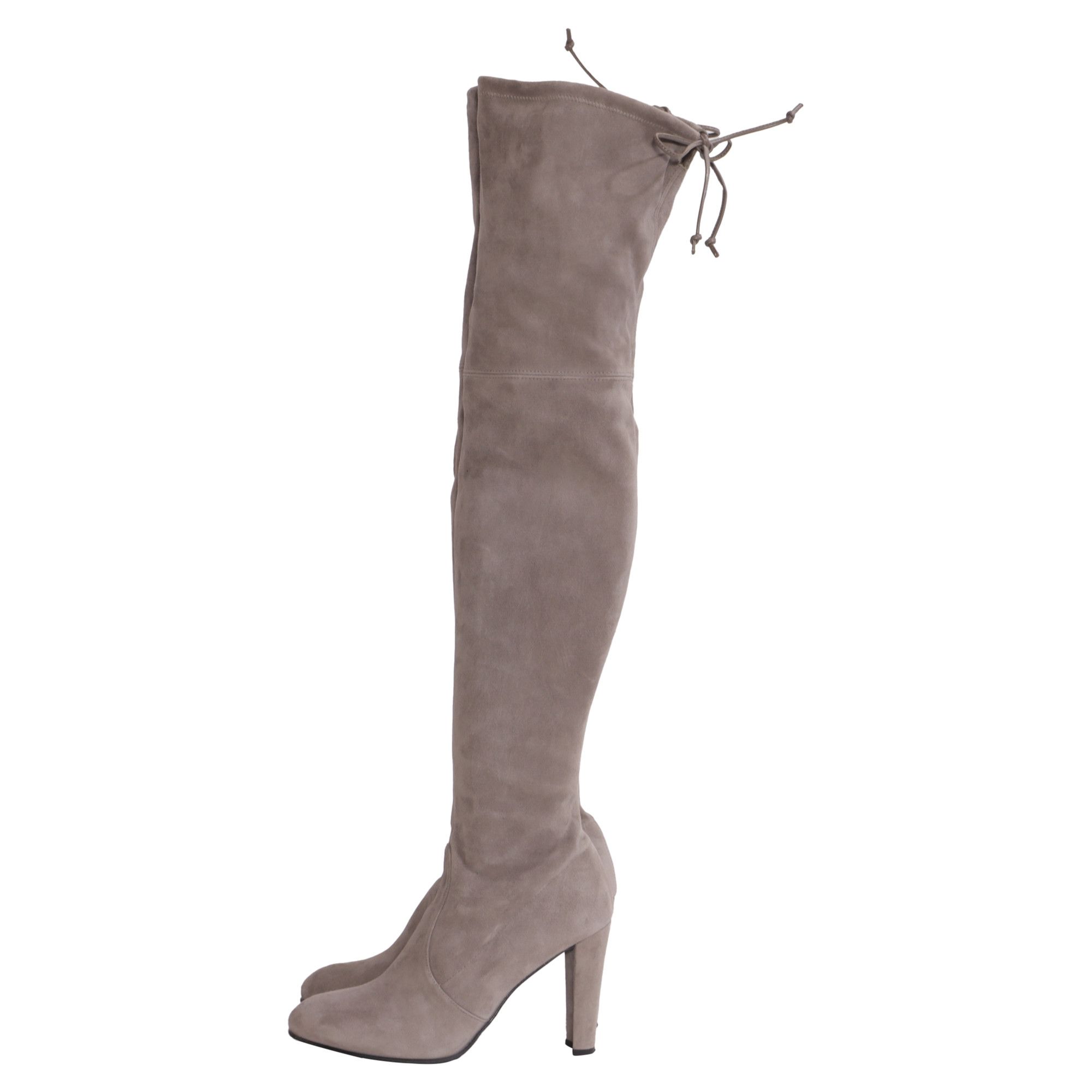 Stuart Weitzman Stuart Weitzman Highland Over-The-Knee Boots in Grey Suede Size US 8 / IT 38 - 4 Thumbnail