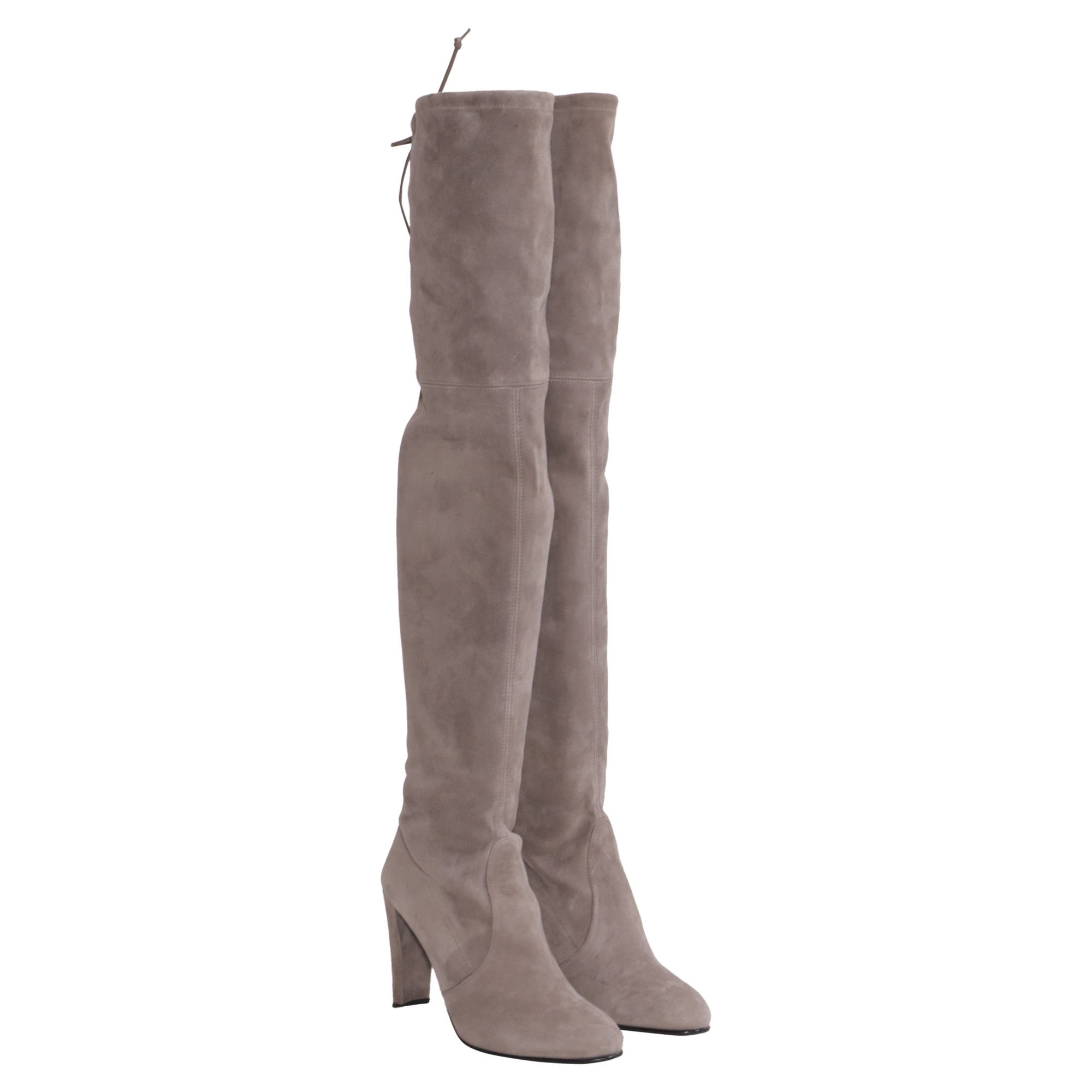 Stuart Weitzman Stuart Weitzman Highland Over-The-Knee Boots in Grey Suede Size US 8 / IT 38 - 3 Thumbnail