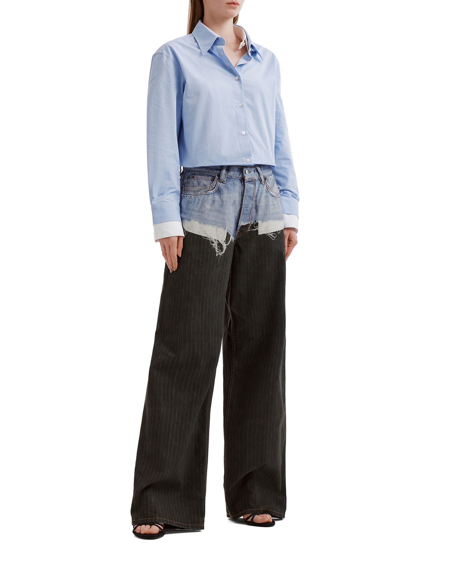 Acne Studios Acne Studios Denim Spliced Stripe Casual Pants Size 26" / US 2 / IT 38 - 2 Thumbnail