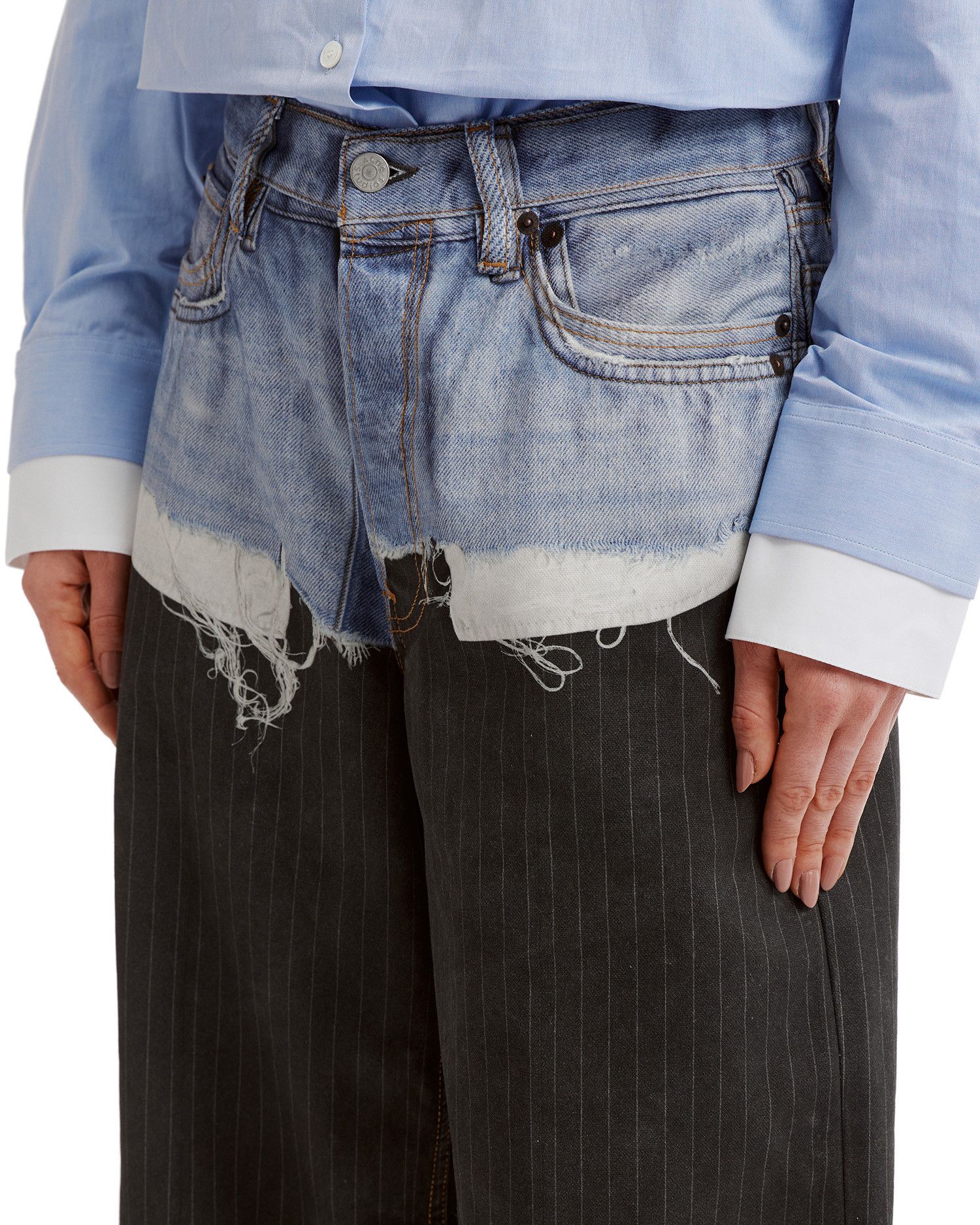 Acne Studios Acne Studios Denim Spliced Stripe Casual Pants Size 26" / US 2 / IT 38 - 5 Thumbnail