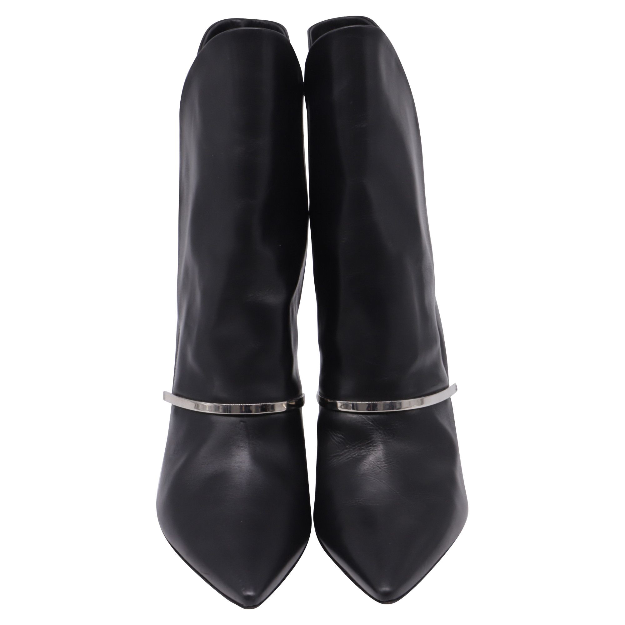 Givenchy Givenchy Bar Embellished Pointed Ankle Boots in Black Leathe Size US 6.5 / IT 36.5 - 3 Thumbnail