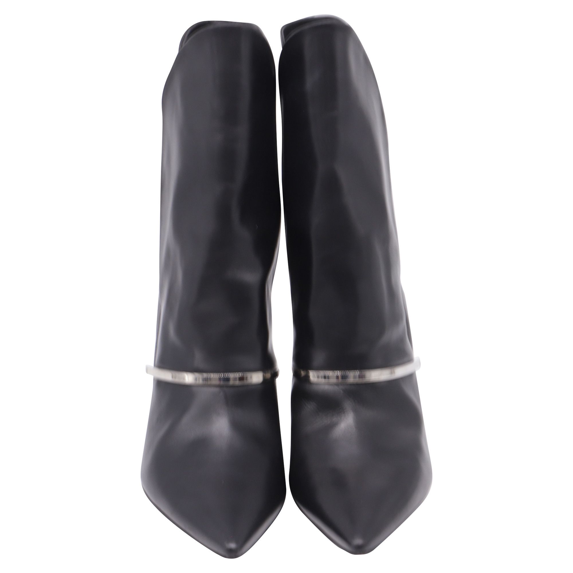Givenchy Givenchy Bar Embellished Pointed Ankle Boots in Black Leathe Size US 6.5 / IT 36.5 - 2 Thumbnail