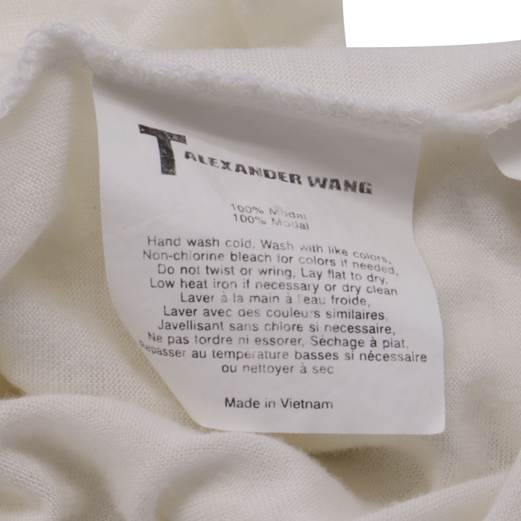 Alexander Wang Alexander Wang Long Sleeve Top with Pocket in White Modal Size XS / US 0-2 / IT 36-38 - 6 Thumbnail