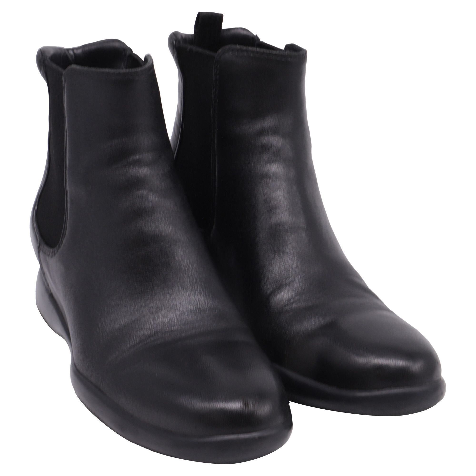 Prada Prada Chelsea Ankle Boots in Black Leather Size US 6.5 / IT 36.5 - 3 Thumbnail