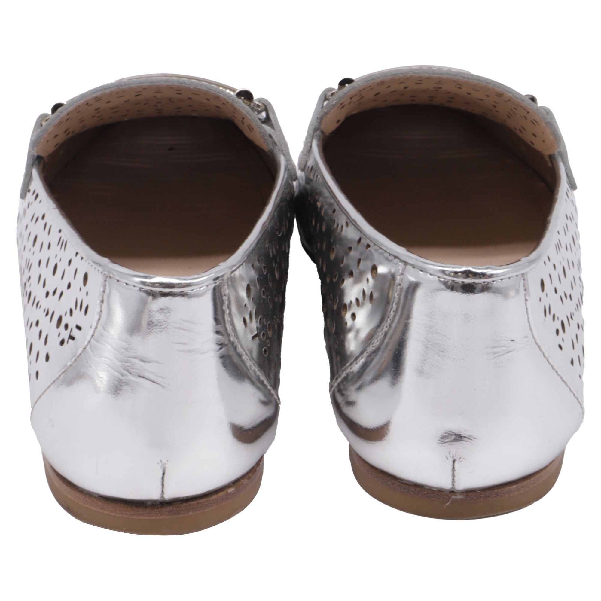 Tod's Tod's Perforated Loafers in Metallic Leather Size US 6 / IT 36 - 5 Thumbnail