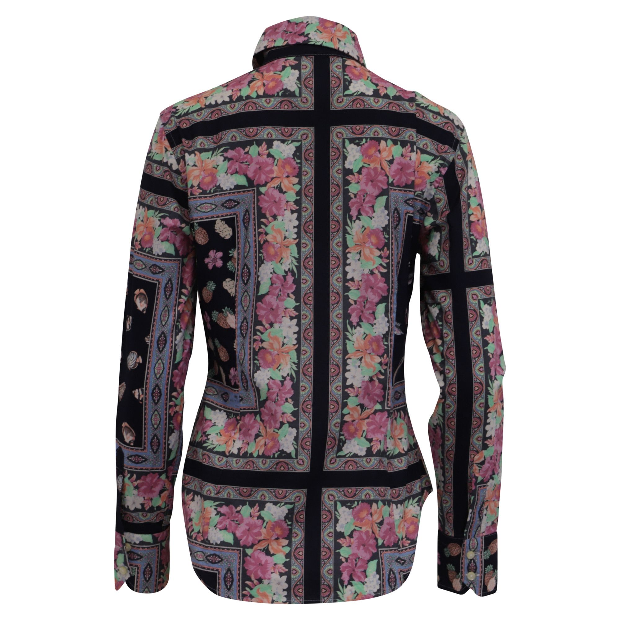 Etro Etro Floral-Print Shirt in Multicolor Cotton Size XS / US 0-2 / IT 36-38 - 4 Thumbnail