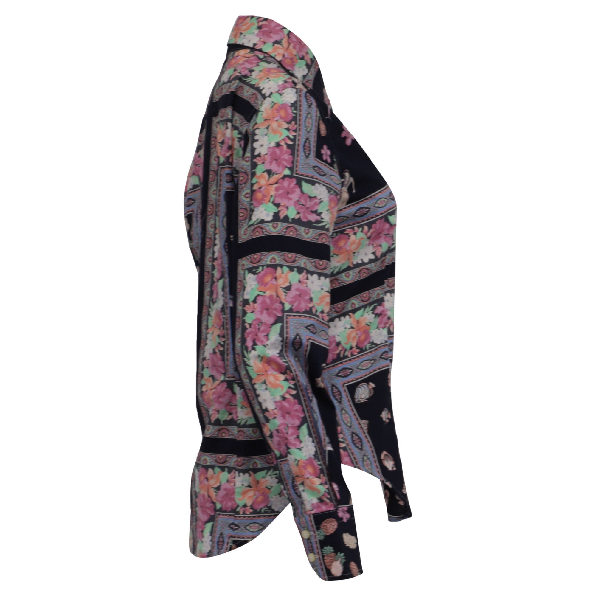 Etro Etro Floral-Print Shirt in Multicolor Cotton Size XS / US 0-2 / IT 36-38 - 3 Thumbnail