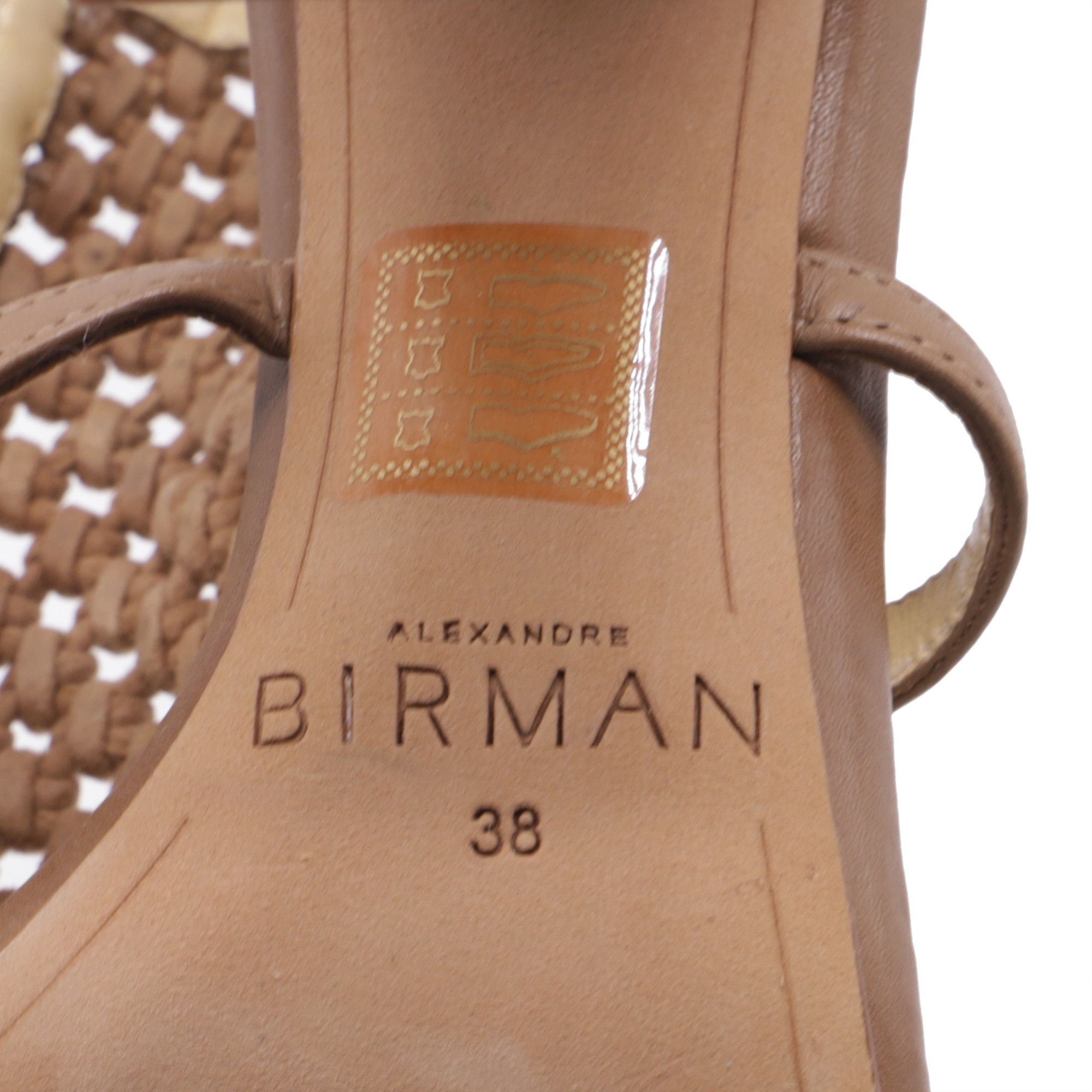 Alexandre Birman Alexandre Birman Braided Accent Sandal Heels in Brown Leath Size US 8 / IT 38 - 8 Thumbnail