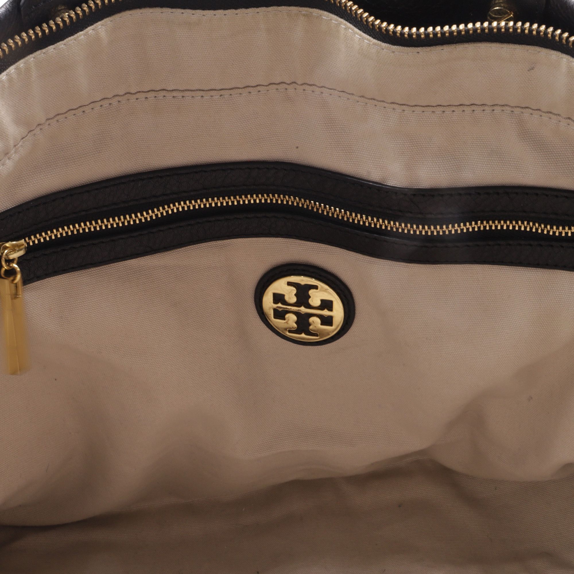 Tory Burch Tory Burch Chain Strap Detailed Tote Bag in Black Leather Size ONE SIZE - 8 Thumbnail