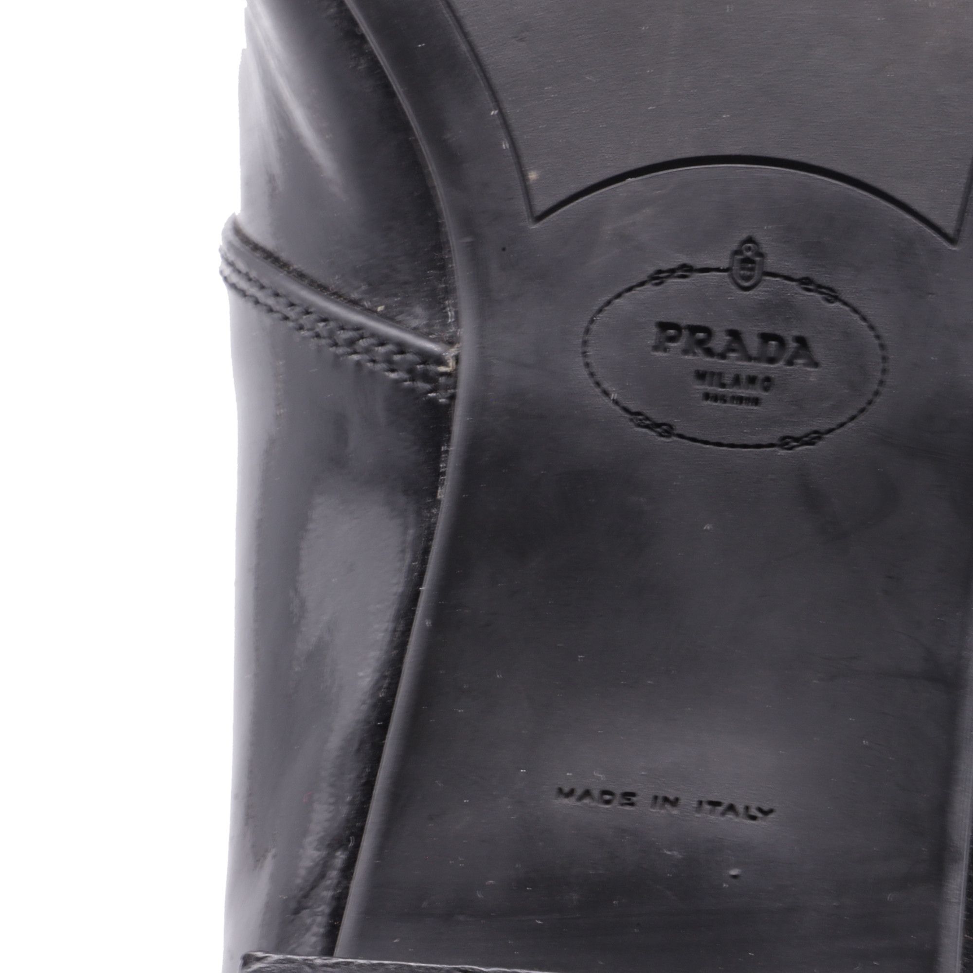Prada Prada Lace-Up Loafers in Black Patent Leather Size US 6.5 / IT 36.5 - 9 Thumbnail