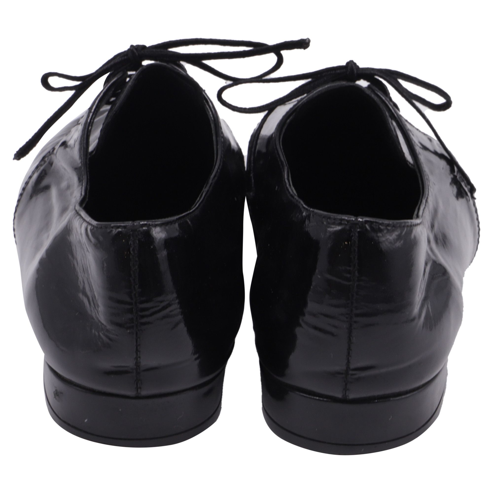 Prada Prada Lace-Up Loafers in Black Patent Leather Size US 6.5 / IT 36.5 - 5 Thumbnail