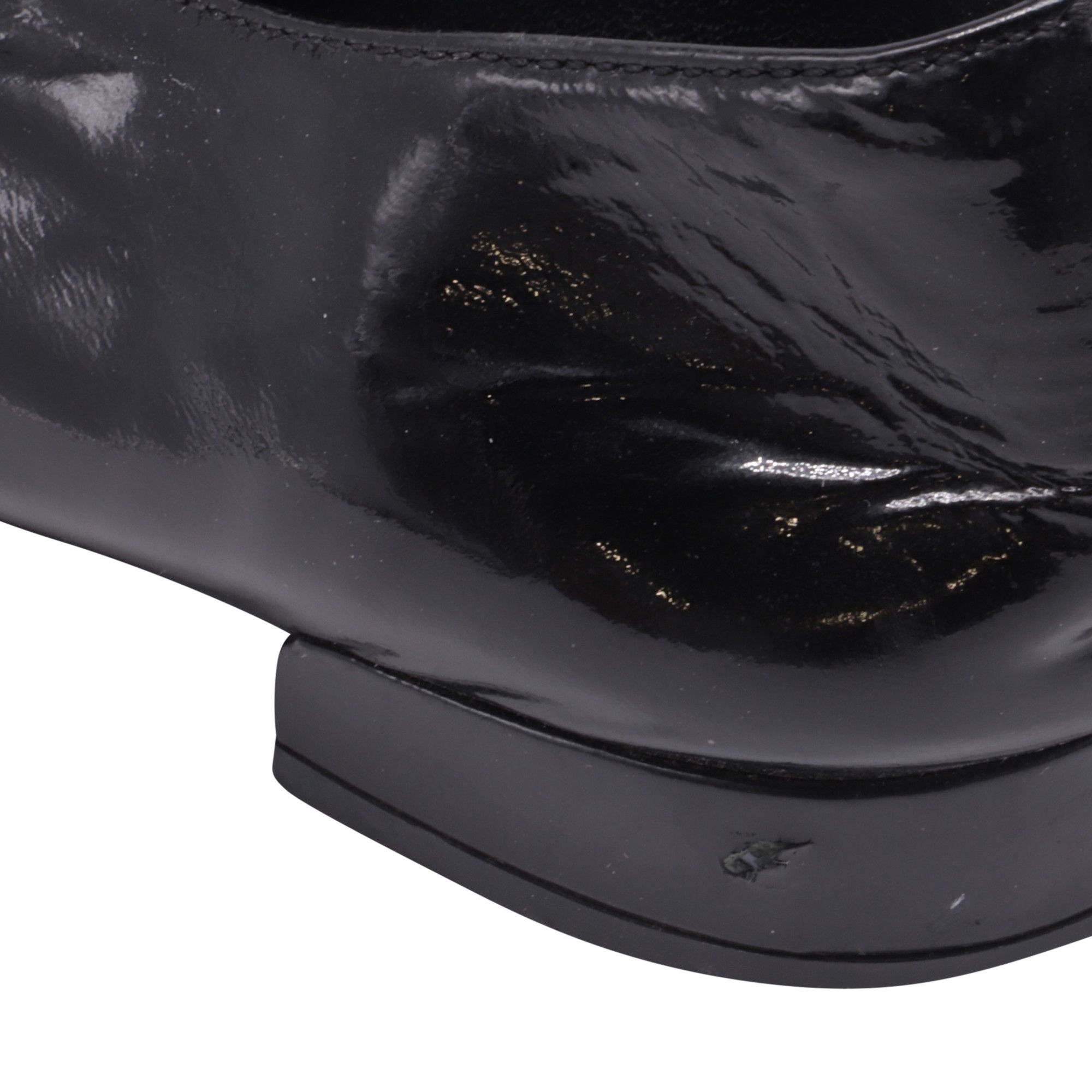 Prada Prada Lace-Up Loafers in Black Patent Leather Size US 6.5 / IT 36.5 - 6 Thumbnail