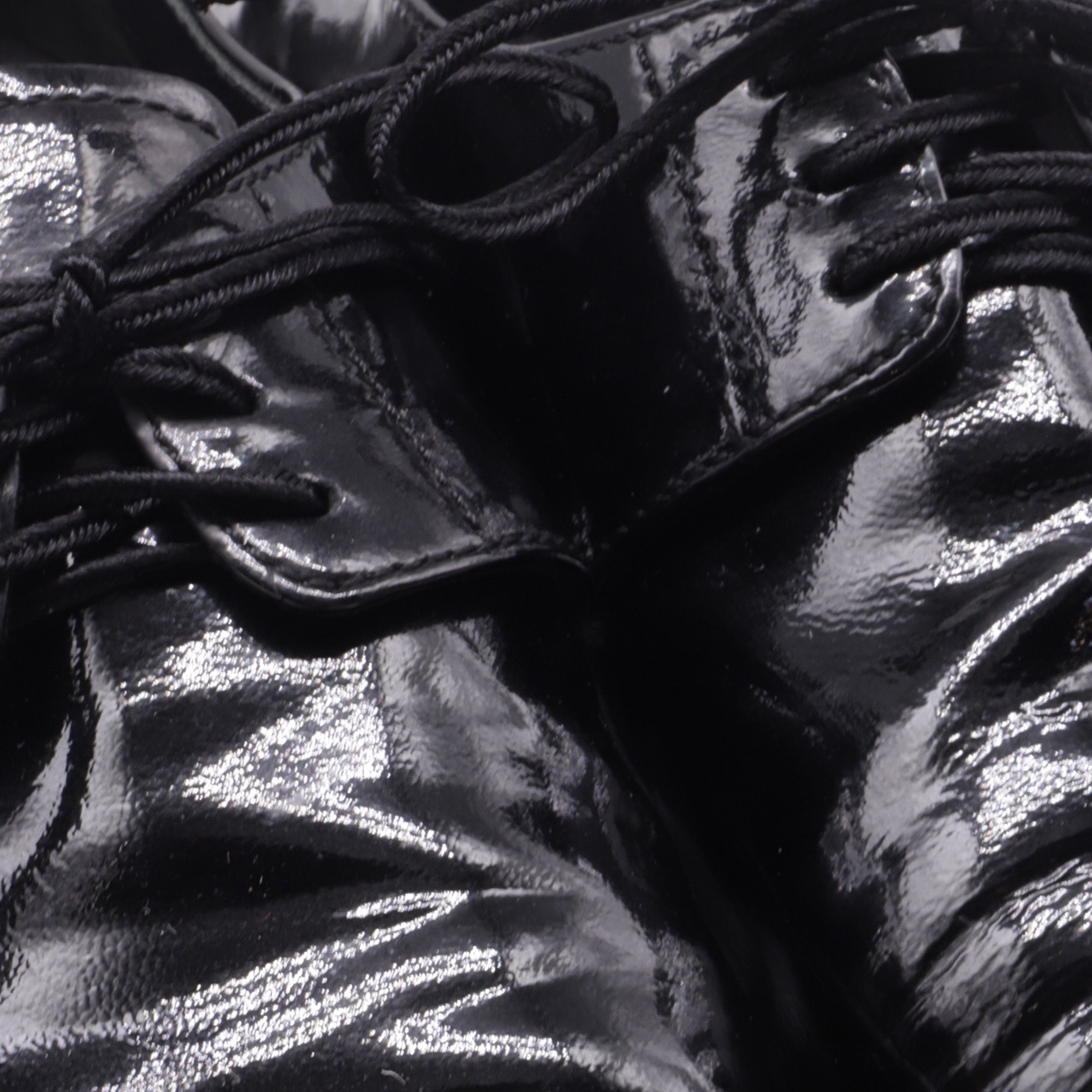Prada Prada Lace-Up Loafers in Black Patent Leather Size US 6.5 / IT 36.5 - 7 Thumbnail