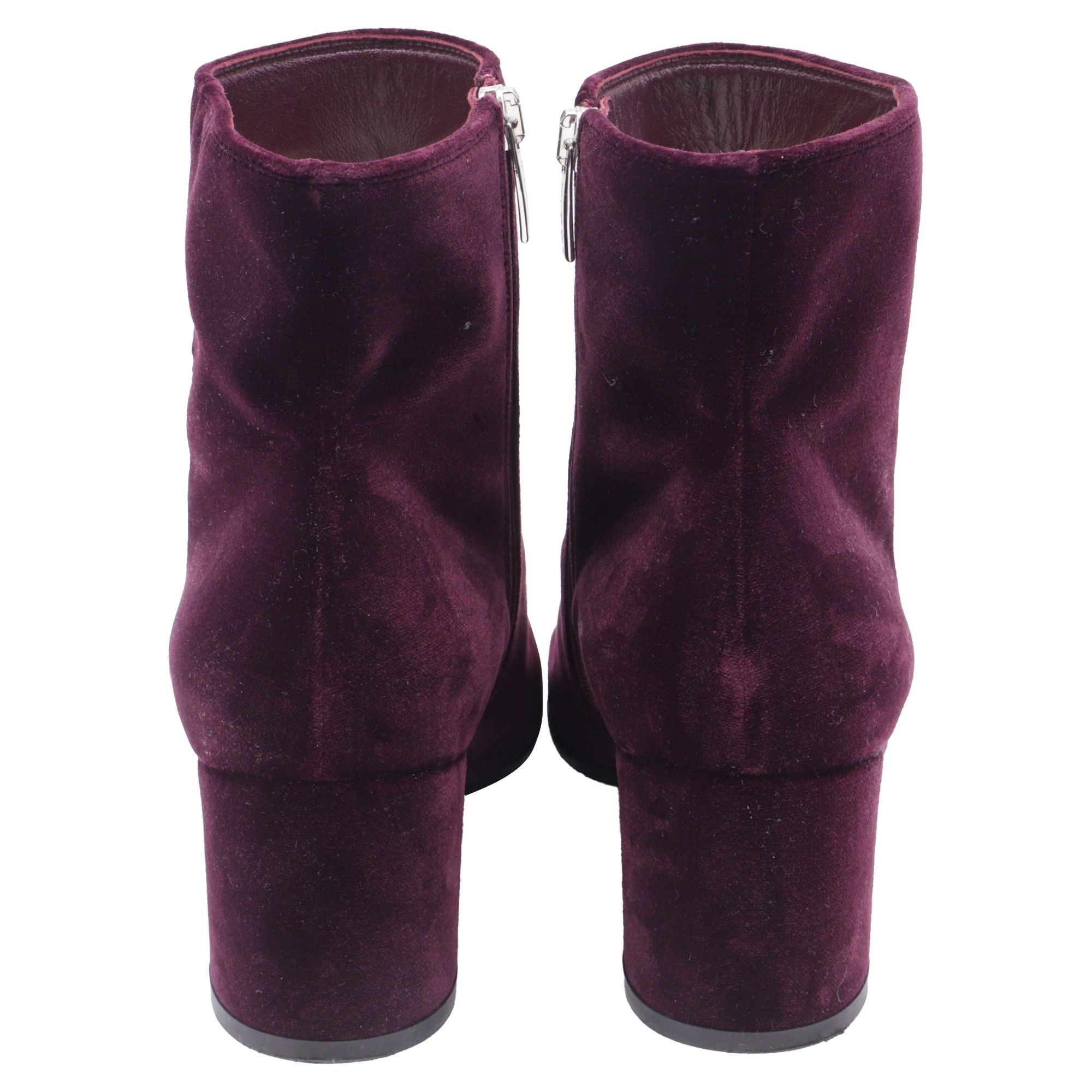 Gianvito Rossi Gianvito Rossi Margaux Block-Heel Ankle Boots in Burgundy V Size US 8.5 / IT 38.5 - 5 Thumbnail