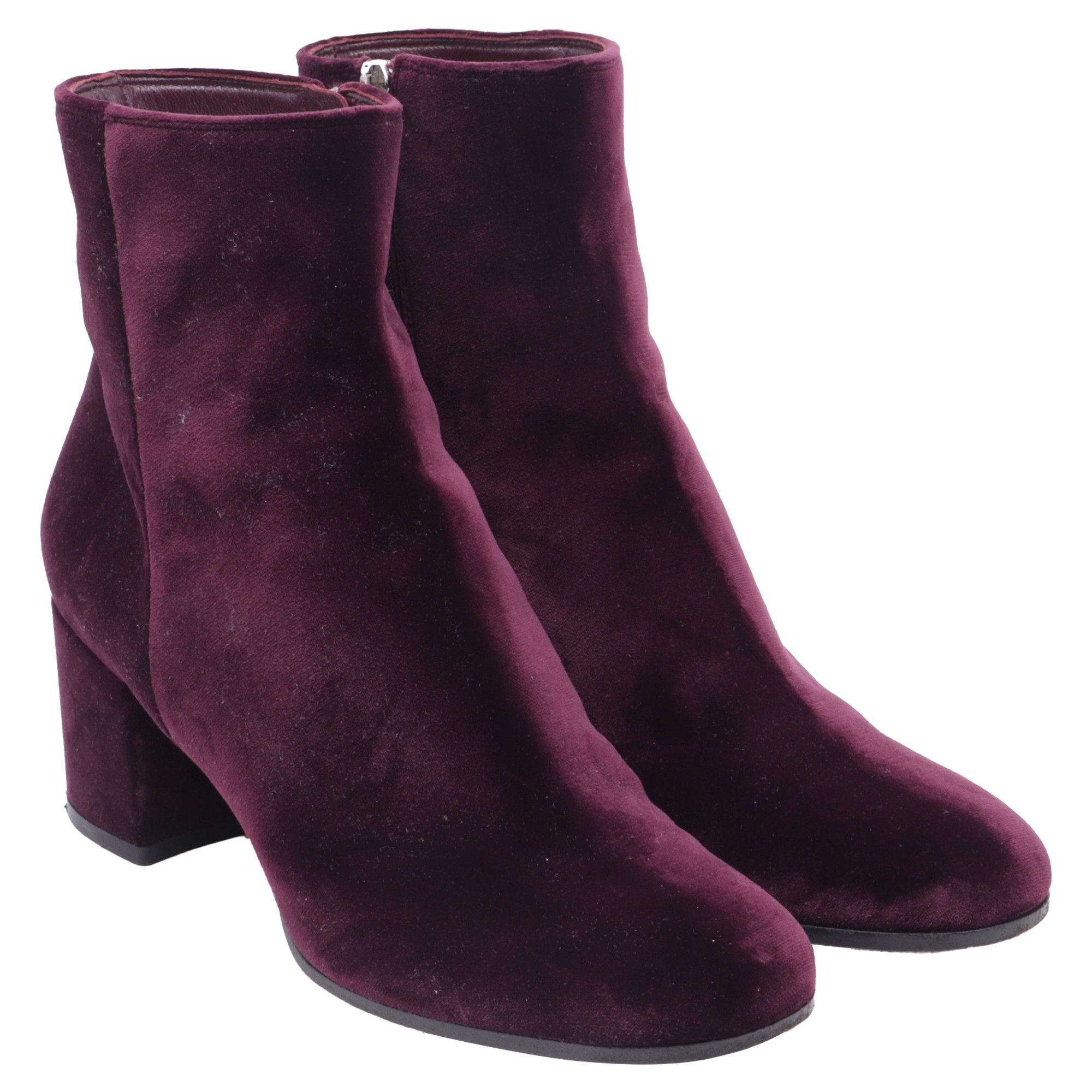 Gianvito Rossi Gianvito Rossi Margaux Block-Heel Ankle Boots in Burgundy V Size US 8.5 / IT 38.5 - 3 Thumbnail