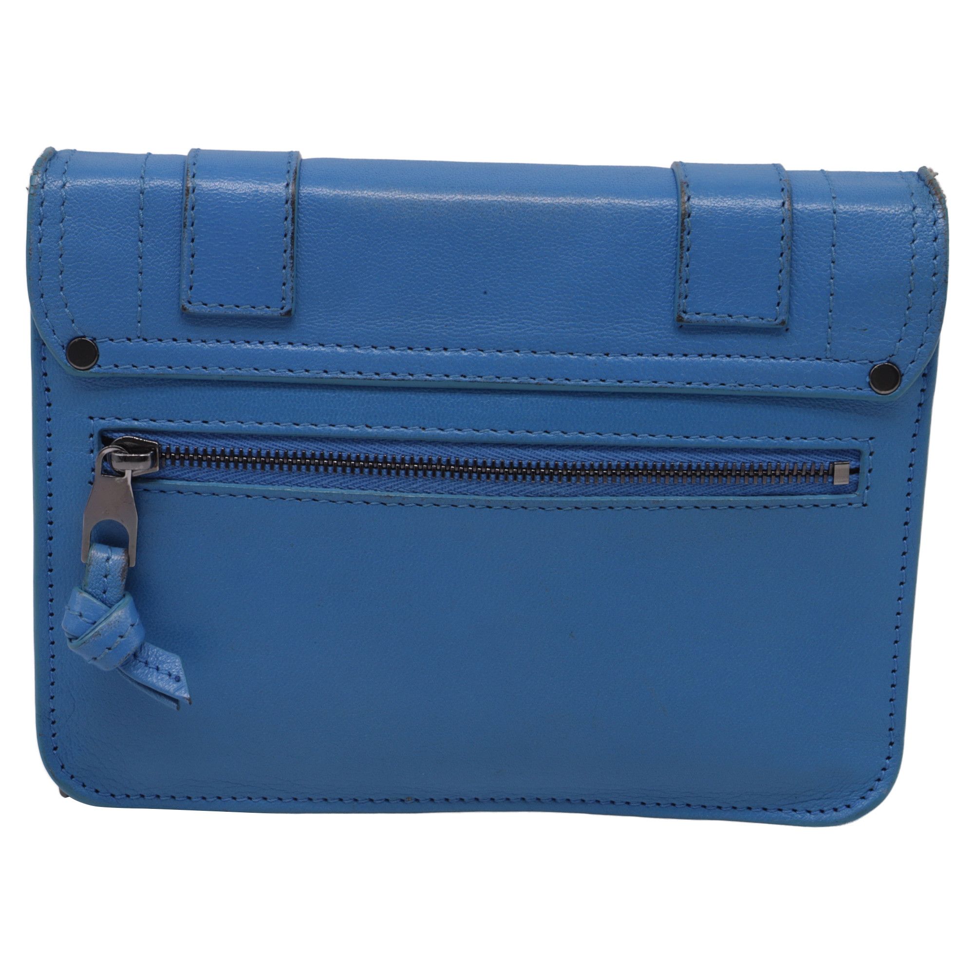 Proenza Schouler Proenza Schouler Large PS1 Wallet on Chain in Blue Leather Size ONE SIZE - 3 Thumbnail