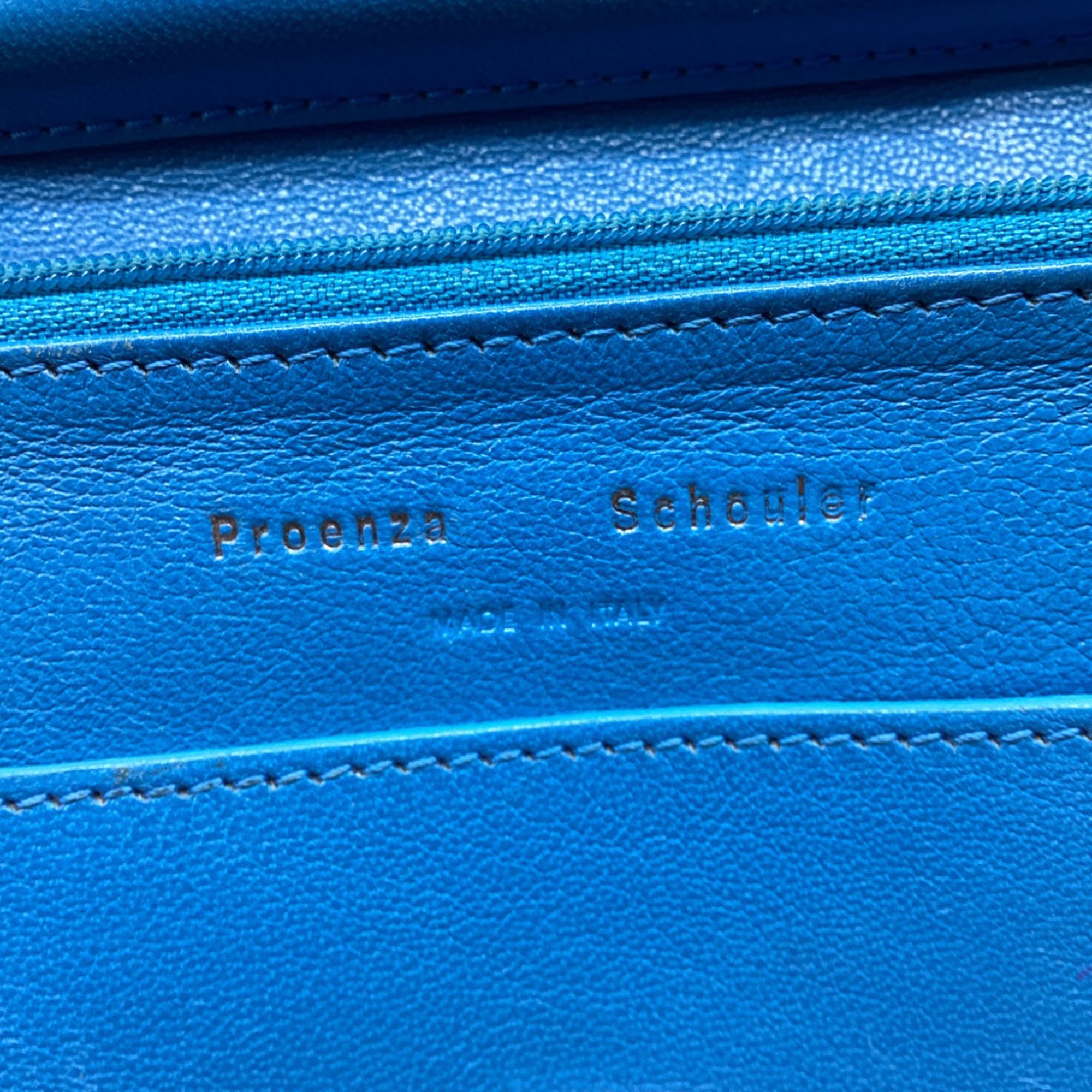 Proenza Schouler Proenza Schouler Large PS1 Wallet on Chain in Blue Leather Size ONE SIZE - 7 Thumbnail
