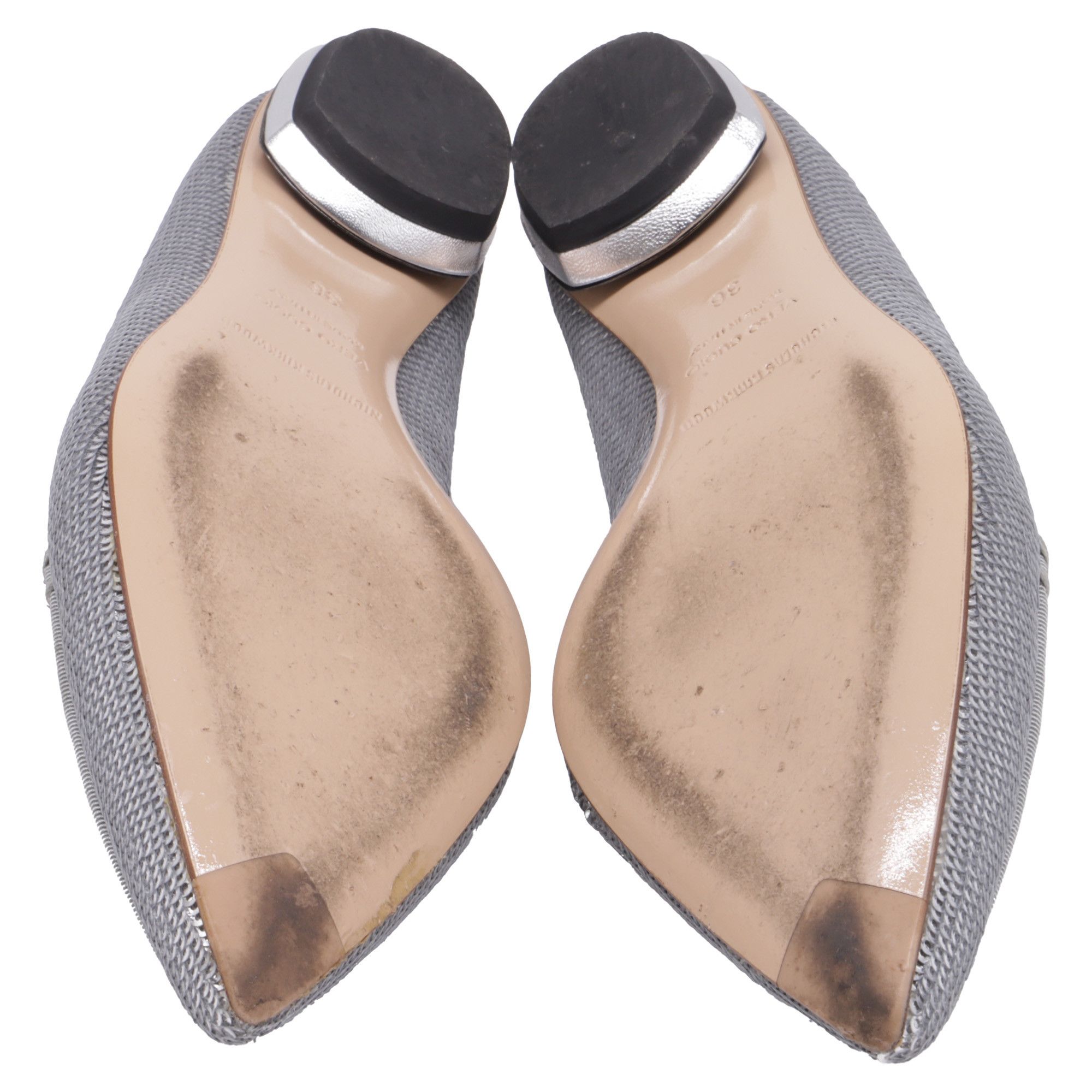 Nicholas Kirkwood Nicholas Kirkwood Beya Pointed Ballet Flats in Silver Sequi Size US 6 / IT 36 - 6 Thumbnail