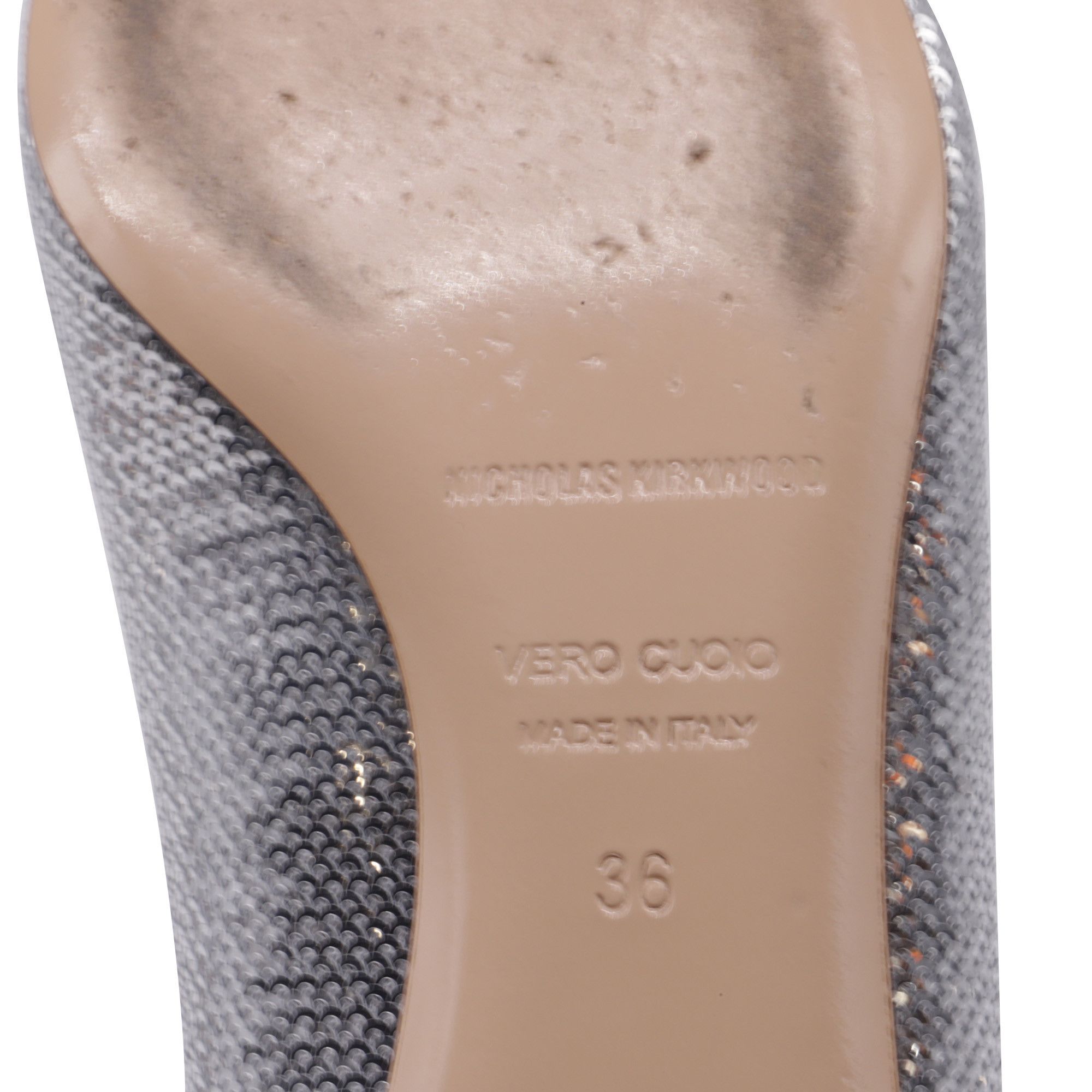 Nicholas Kirkwood Nicholas Kirkwood Beya Pointed Ballet Flats in Silver Sequi Size US 6 / IT 36 - 7 Thumbnail