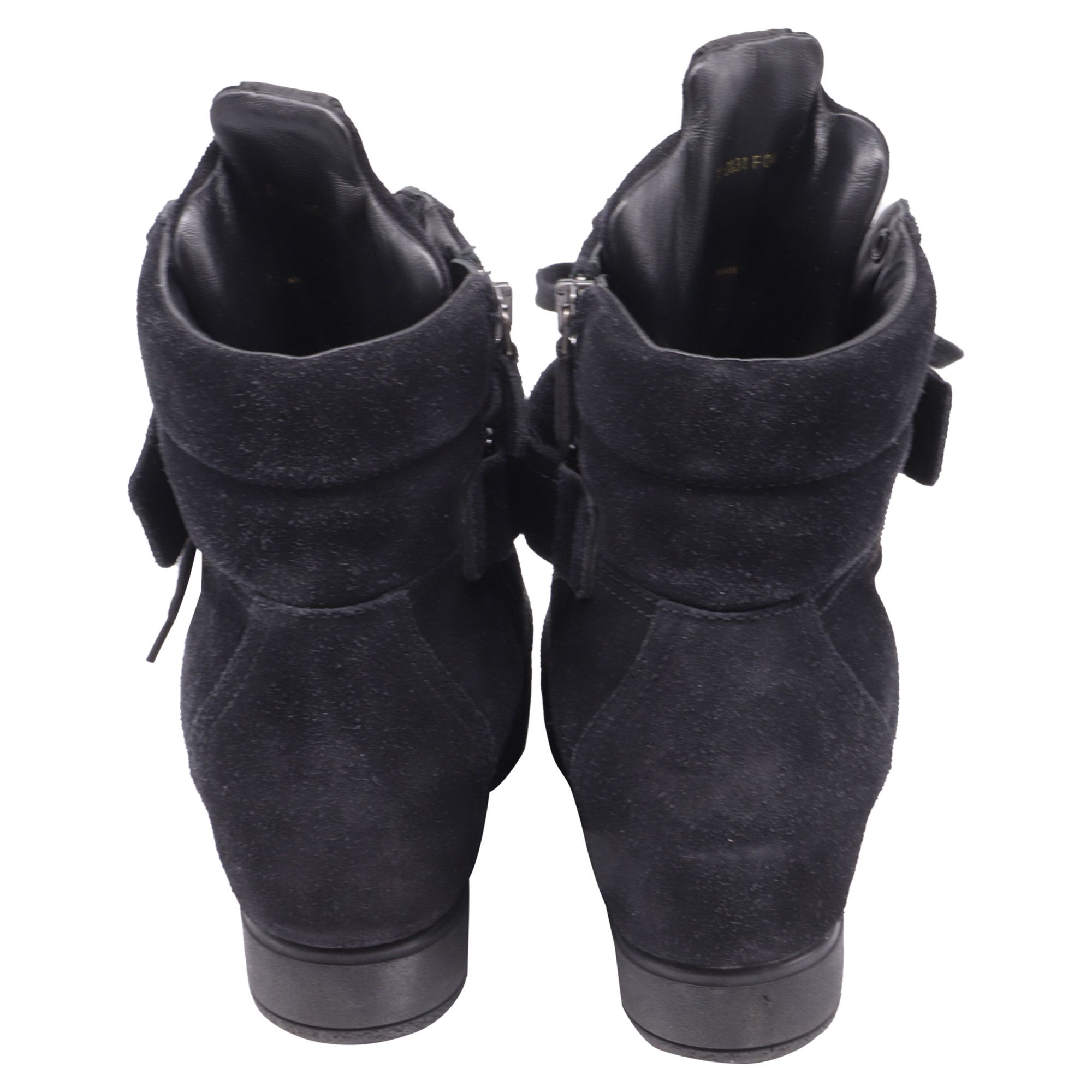 Prada Prada Sport High-Top Wedge Sneakers in Black Suede Size US 9 / IT 39 - 5 Thumbnail