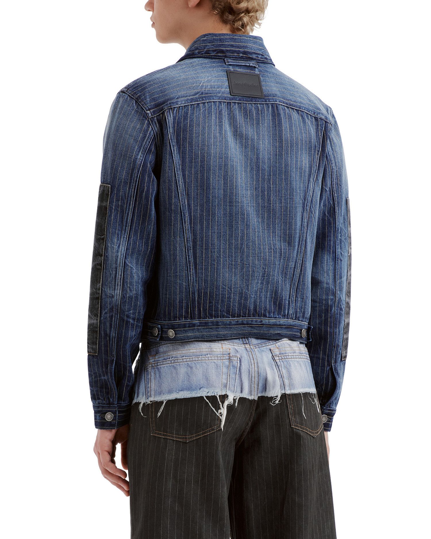 Acne Studios Acne Studios Spliced Design Stripe Denim Jacket Size US XS / EU 42 / 0 - 4 Thumbnail