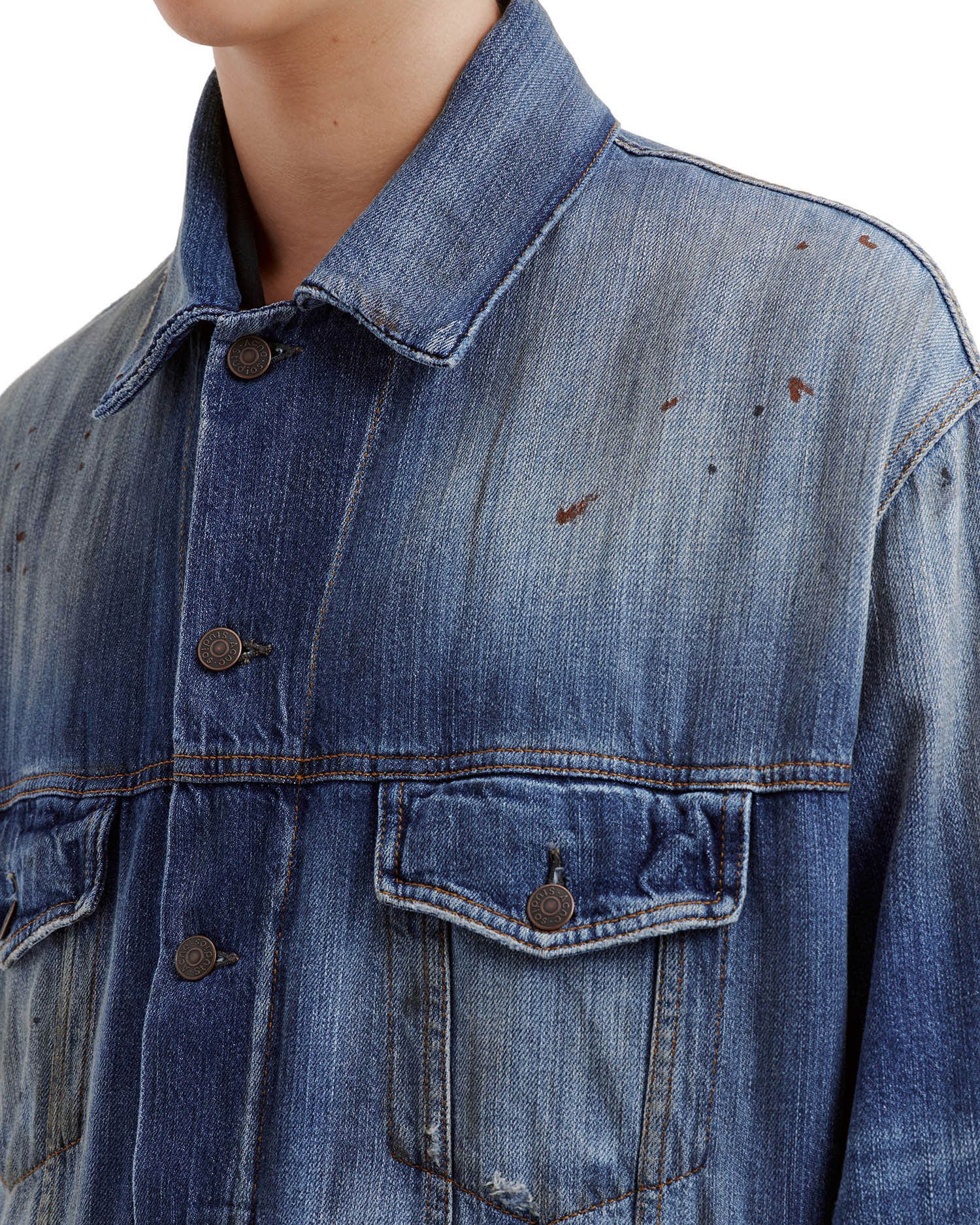 Acne Studios Acne Studios Distressed Denim Jacket Size US L / EU 52-54 / 3 - 5 Thumbnail