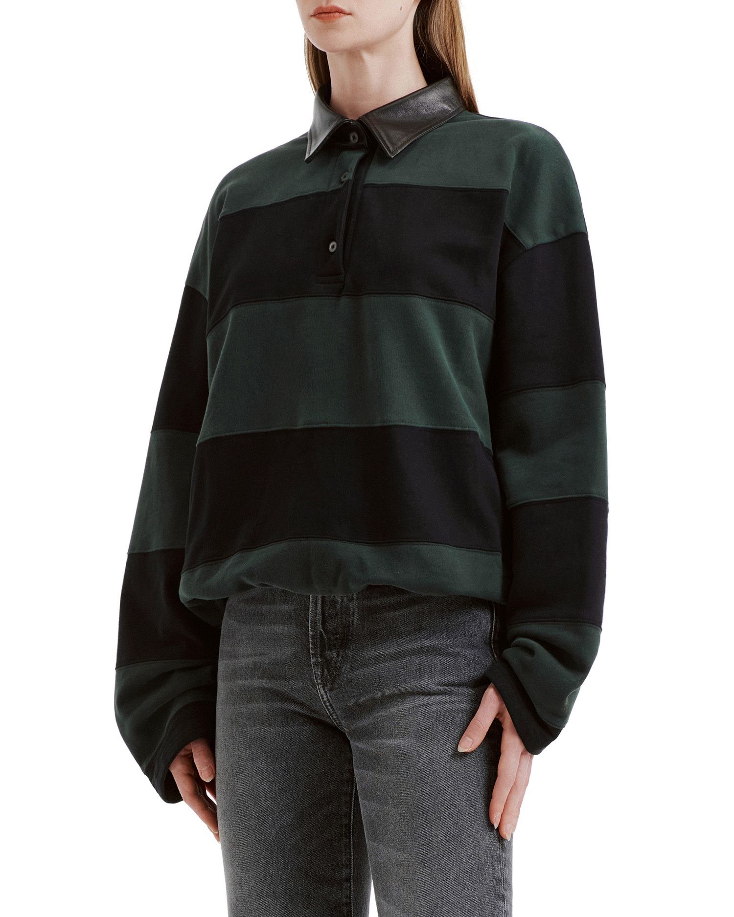 Acne Studios Acne Studios Spliced Lapel Stripe Sweatshirt Size M / US 6-8 / IT 42-44 - 3 Thumbnail